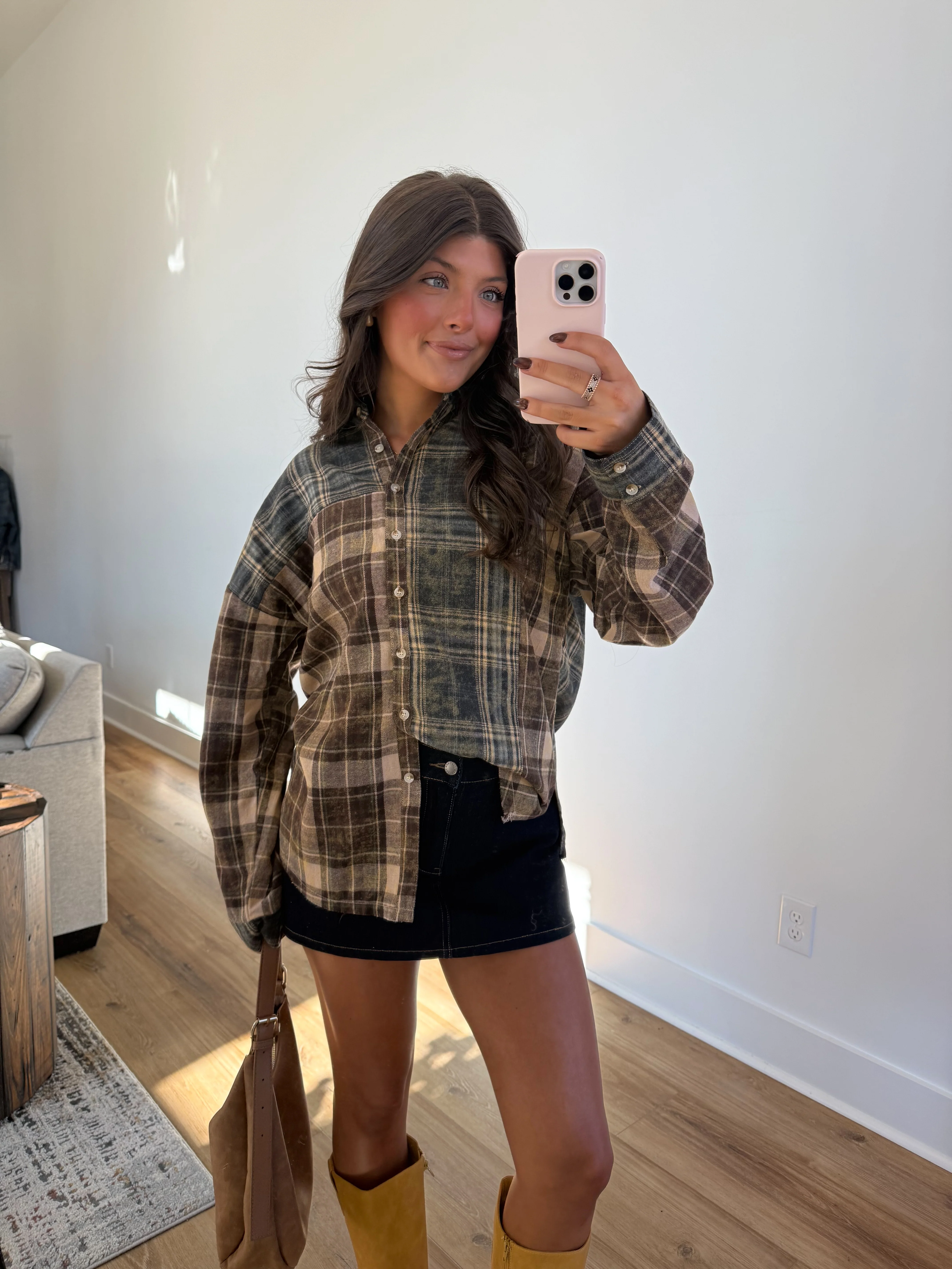 Colorblock Plaid Flannel - Image 5