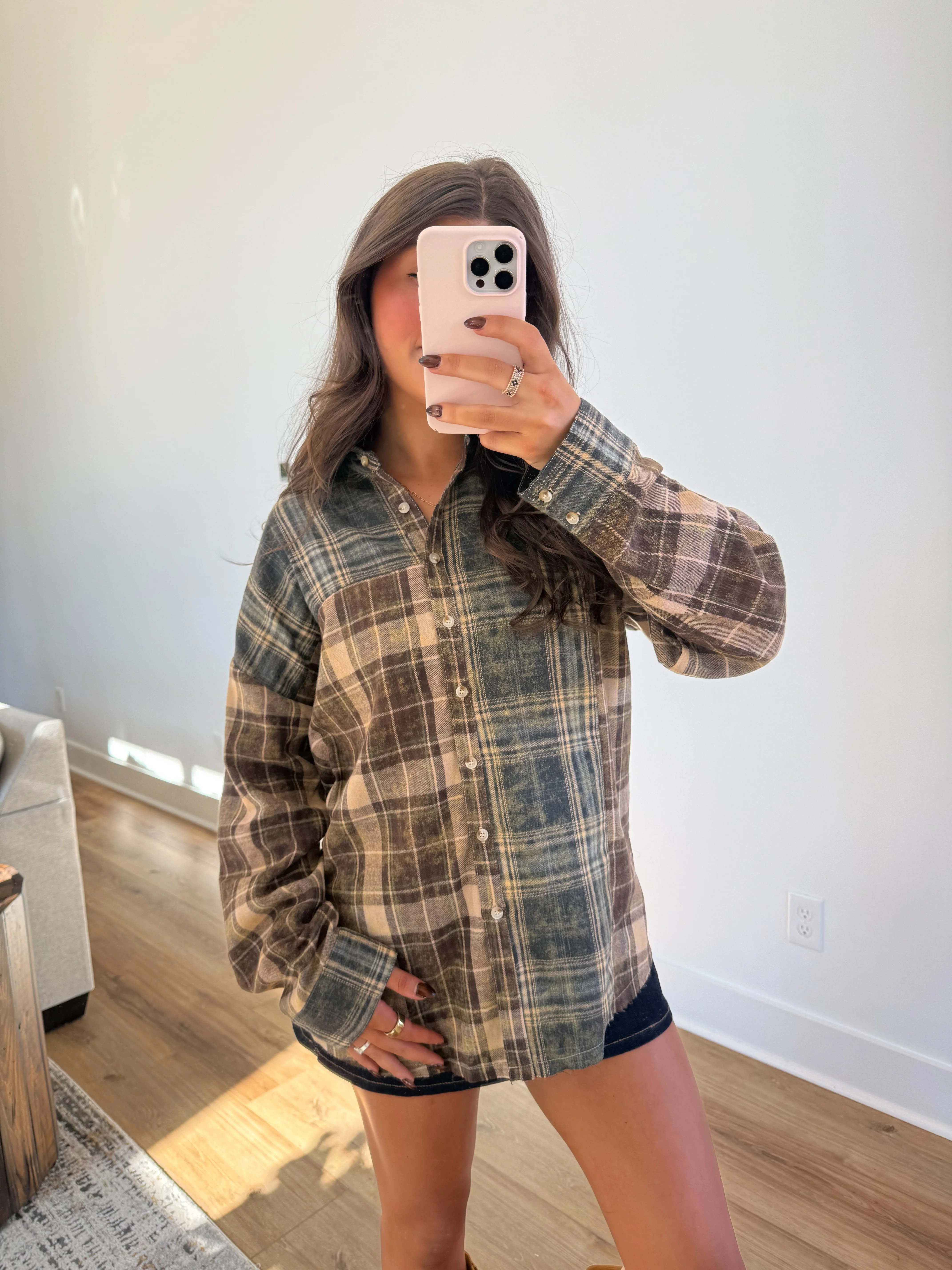 Colorblock Plaid Flannel - Image 6