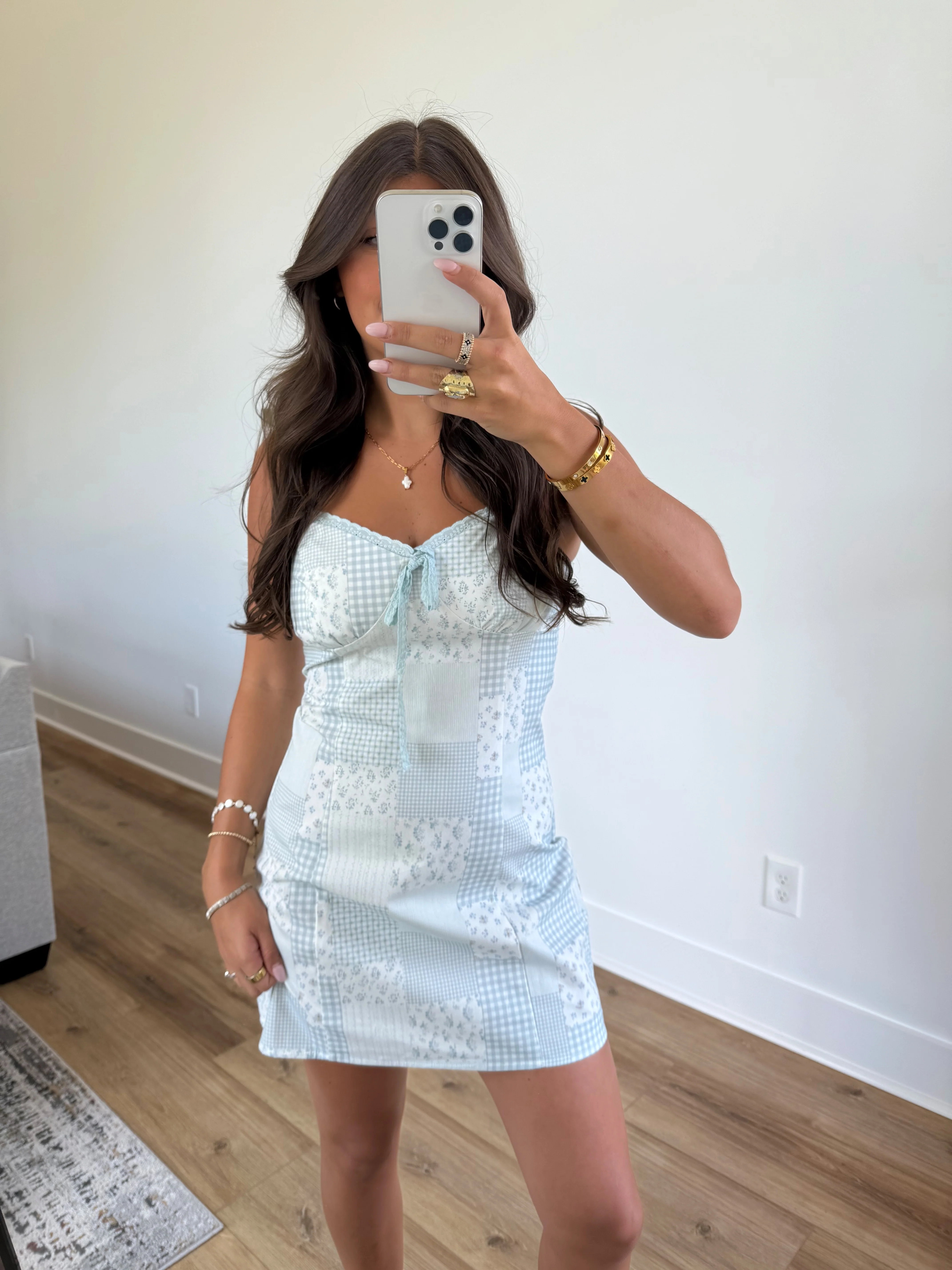Coquette Dreams Mini Dress (Blue) - Image 3