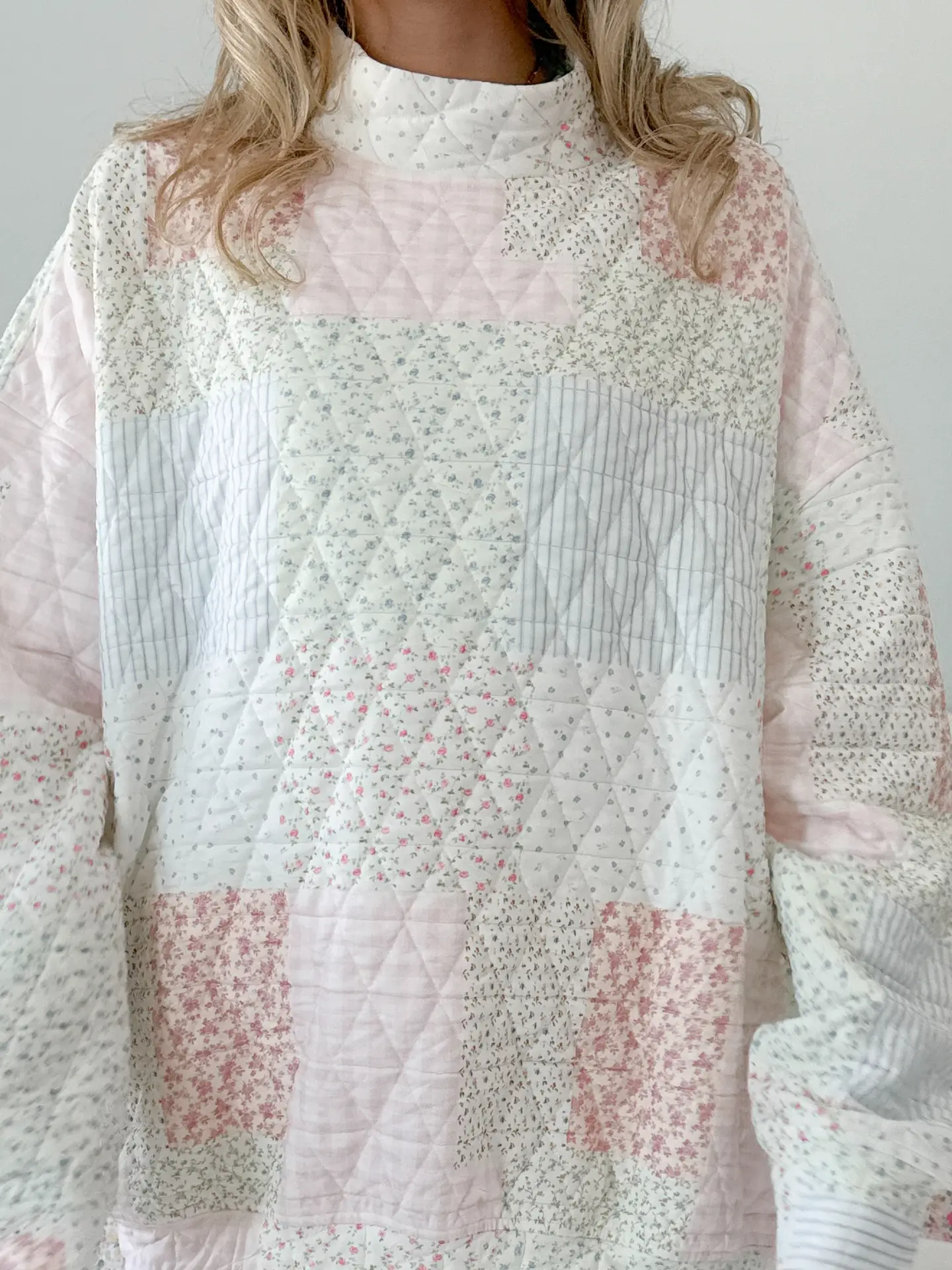 Cottage Quilt CREWNECK (Pink) - Image 6