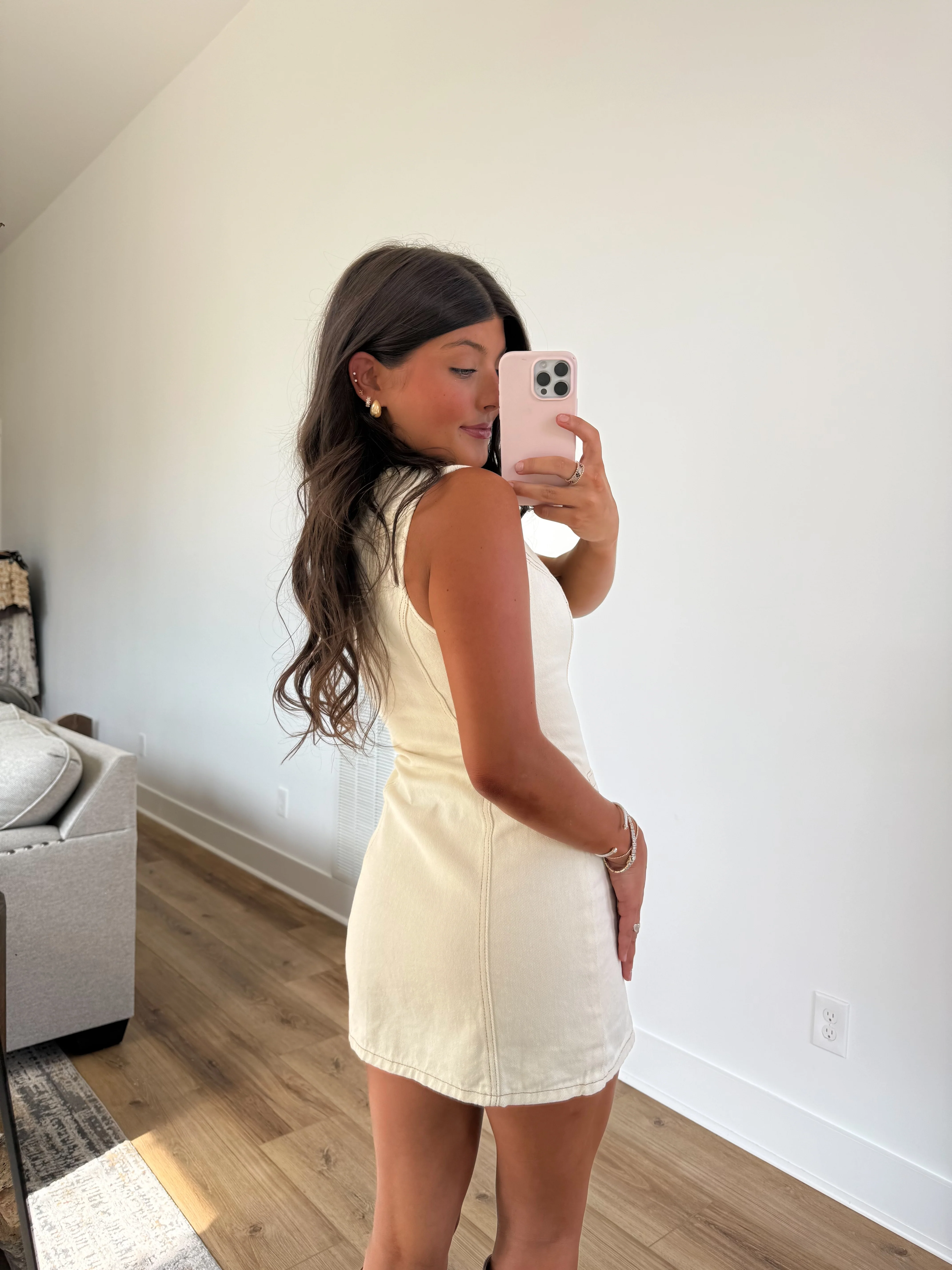 Cowgirl Cream Denim Dress - Image 4