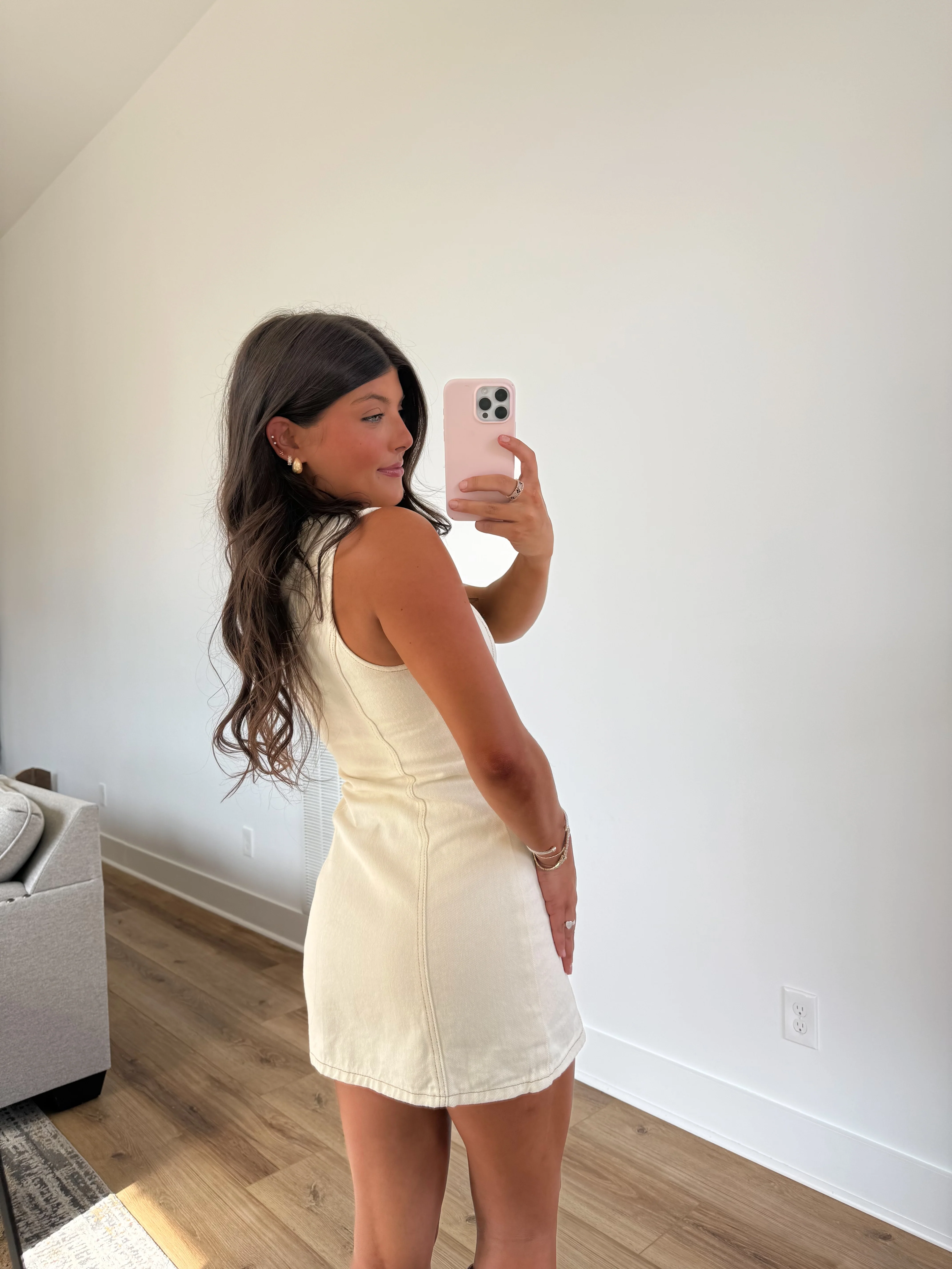Cowgirl Cream Denim Dress - Image 6