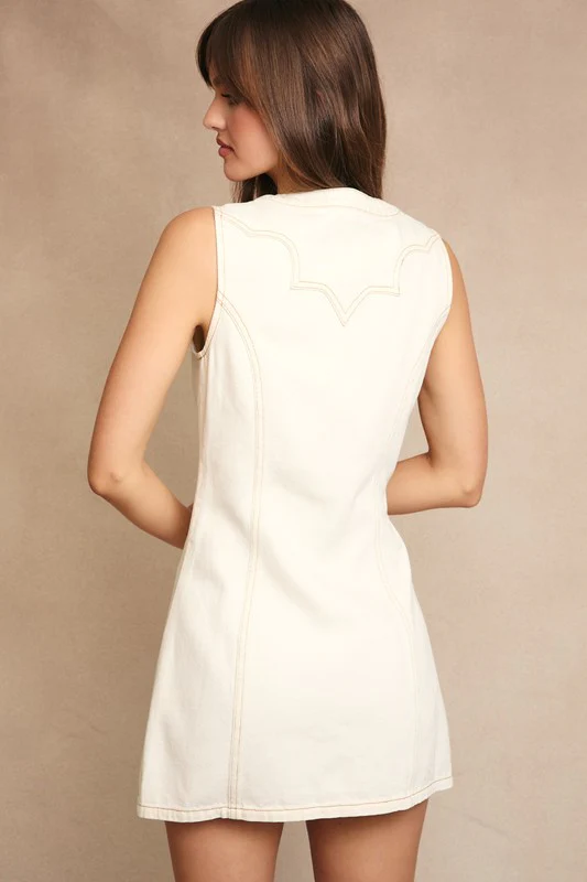 Cowgirl Cream Denim Dress - Image 8