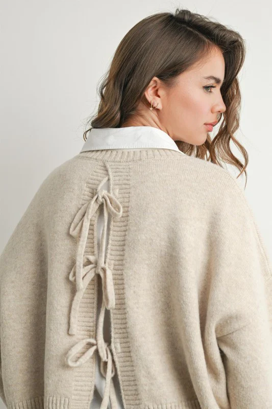 Cozy Caramel Bow Sweater - Image 6