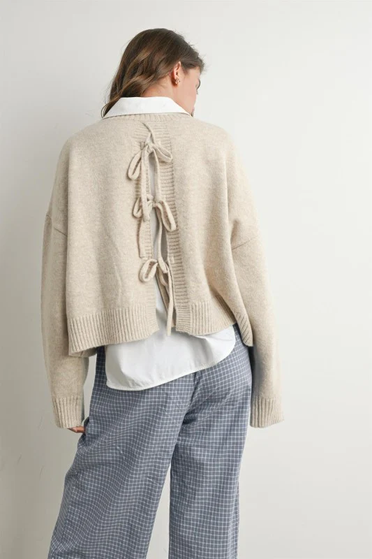 Cozy Caramel Bow Sweater - Image 7