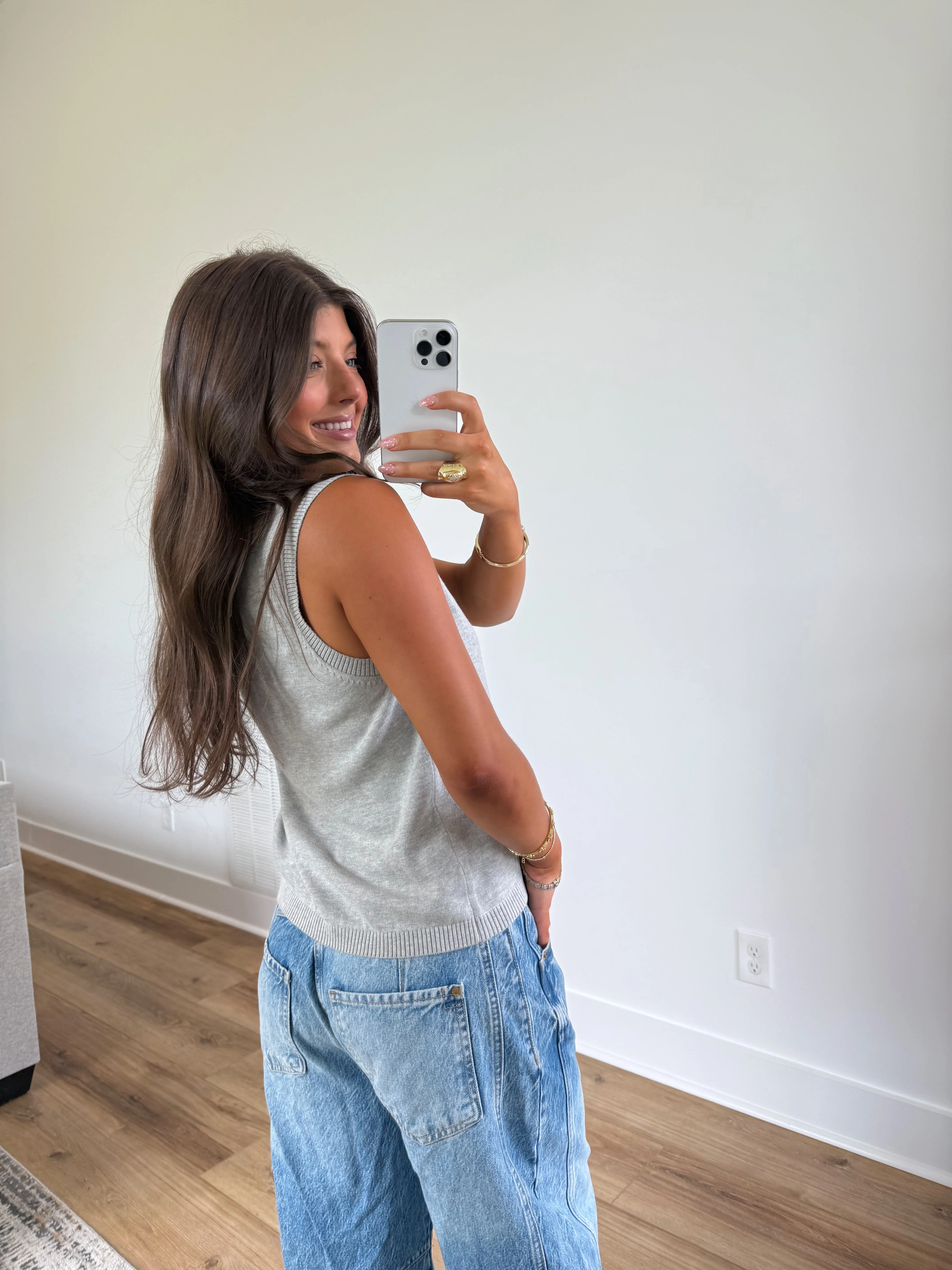 Cozy Slate Sweater Vest - Image 4