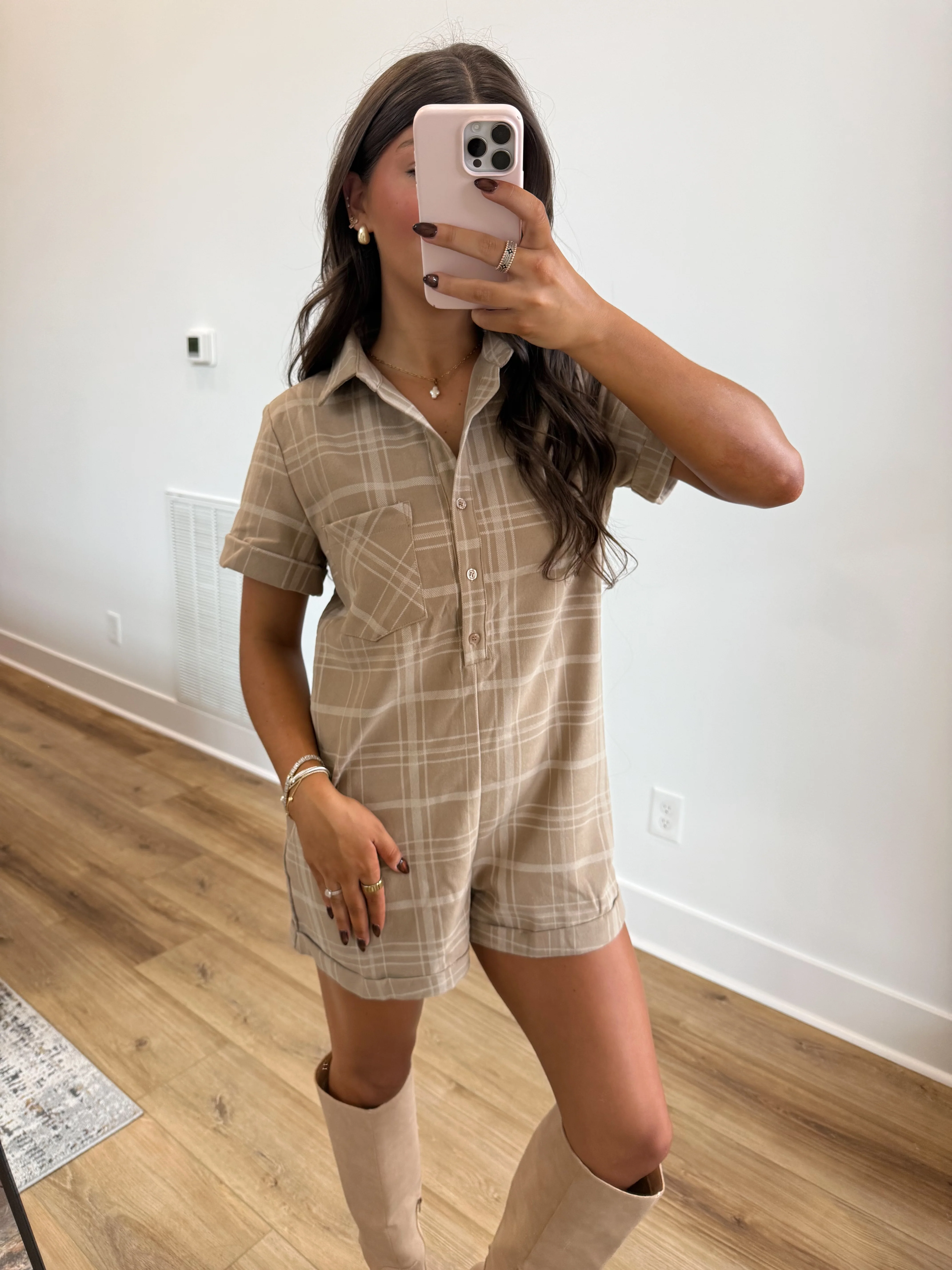 Cream Country Roads Romper - Image 2