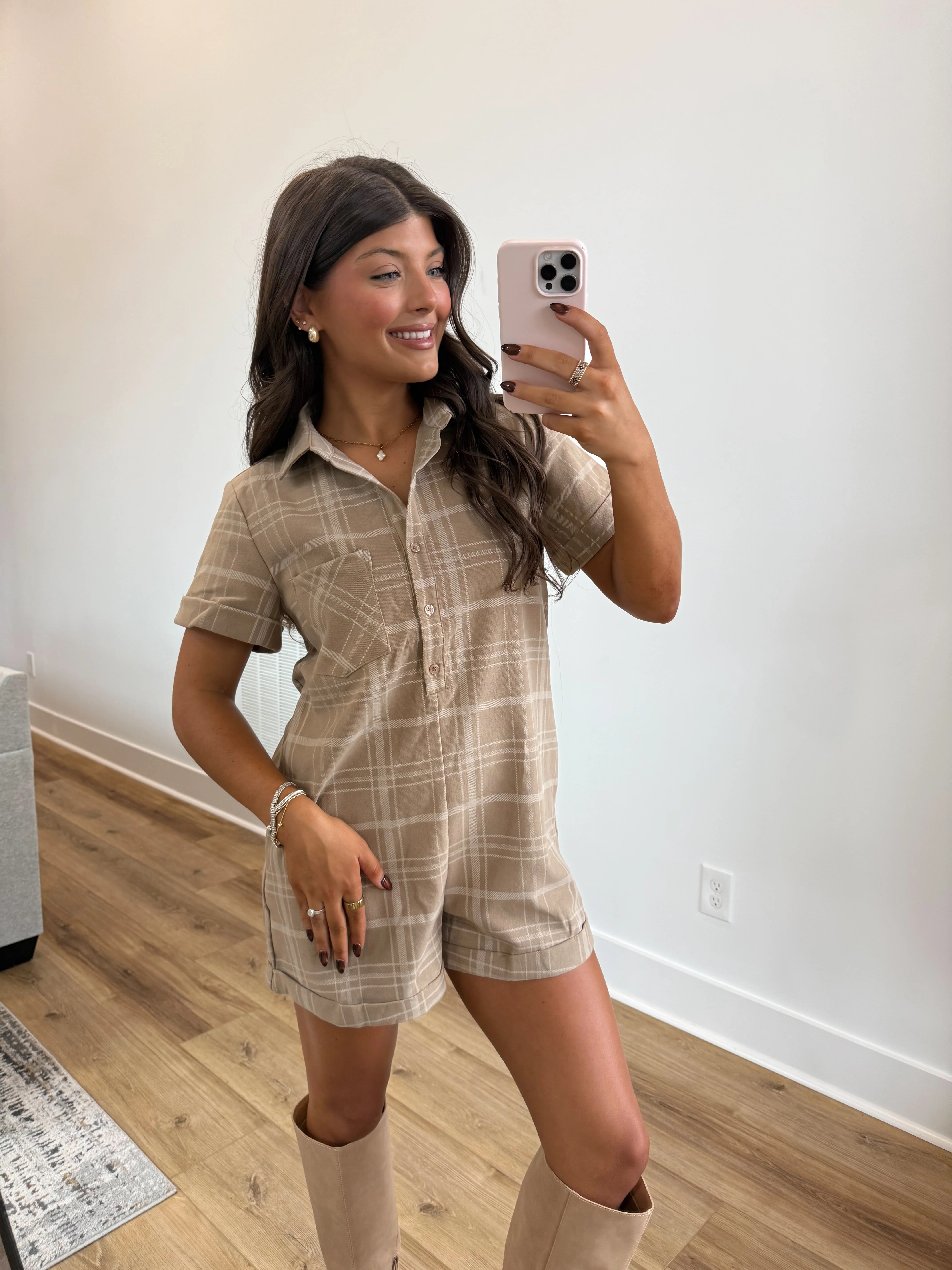 Cream Country Roads Romper - Image 3