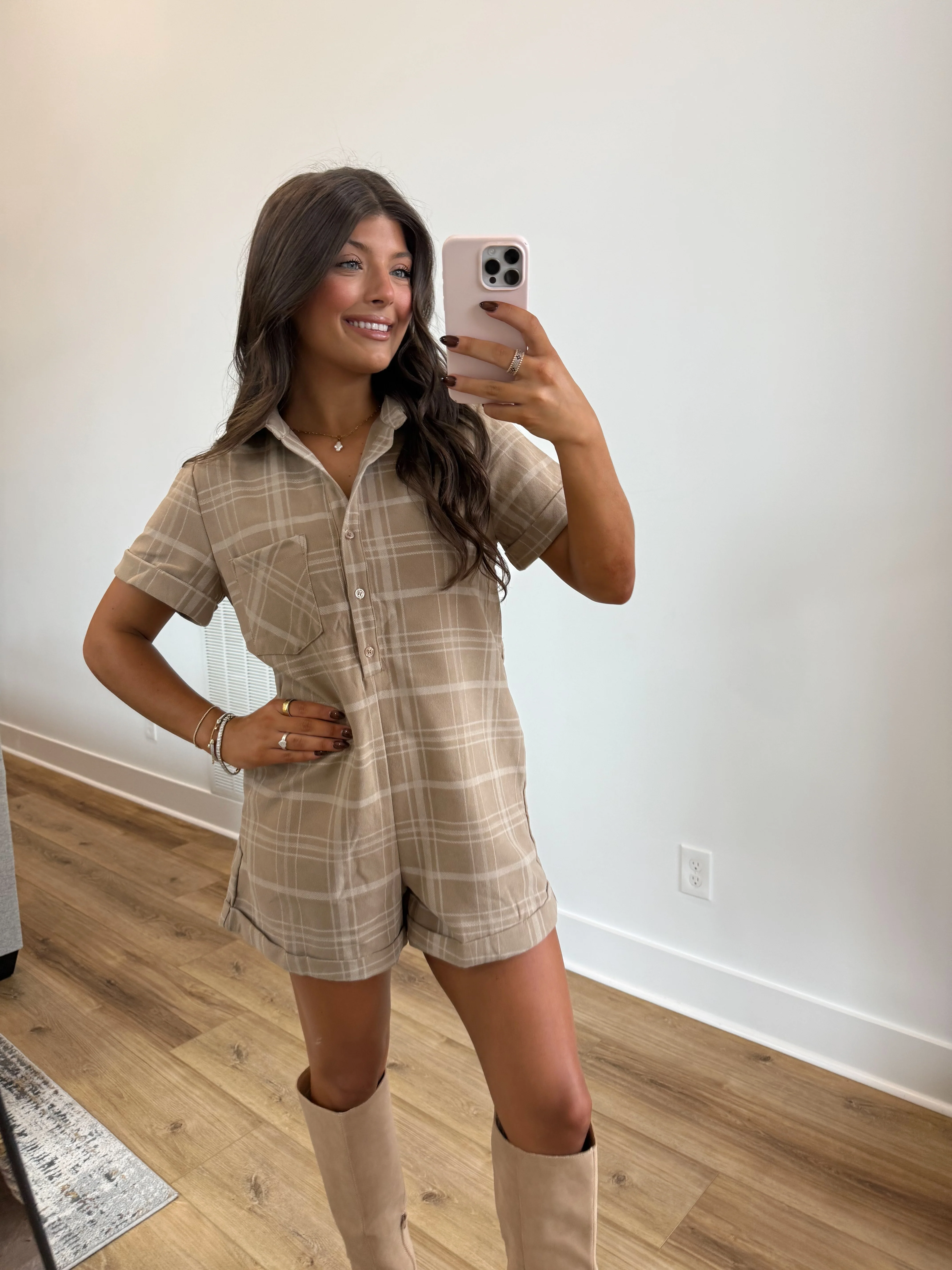 Cream Country Roads Romper - Image 6