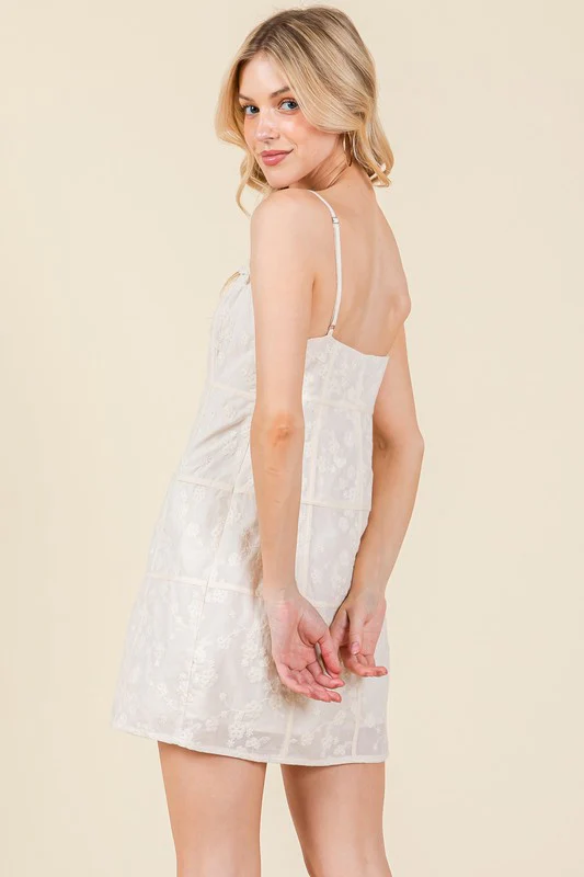 Cream Daisies Mini Dress - Image 6