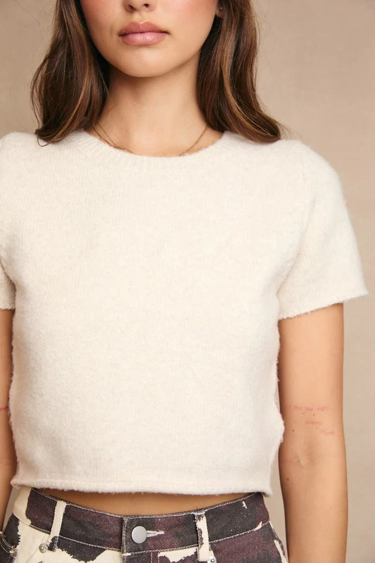 Cream Knit Crop - Image 7