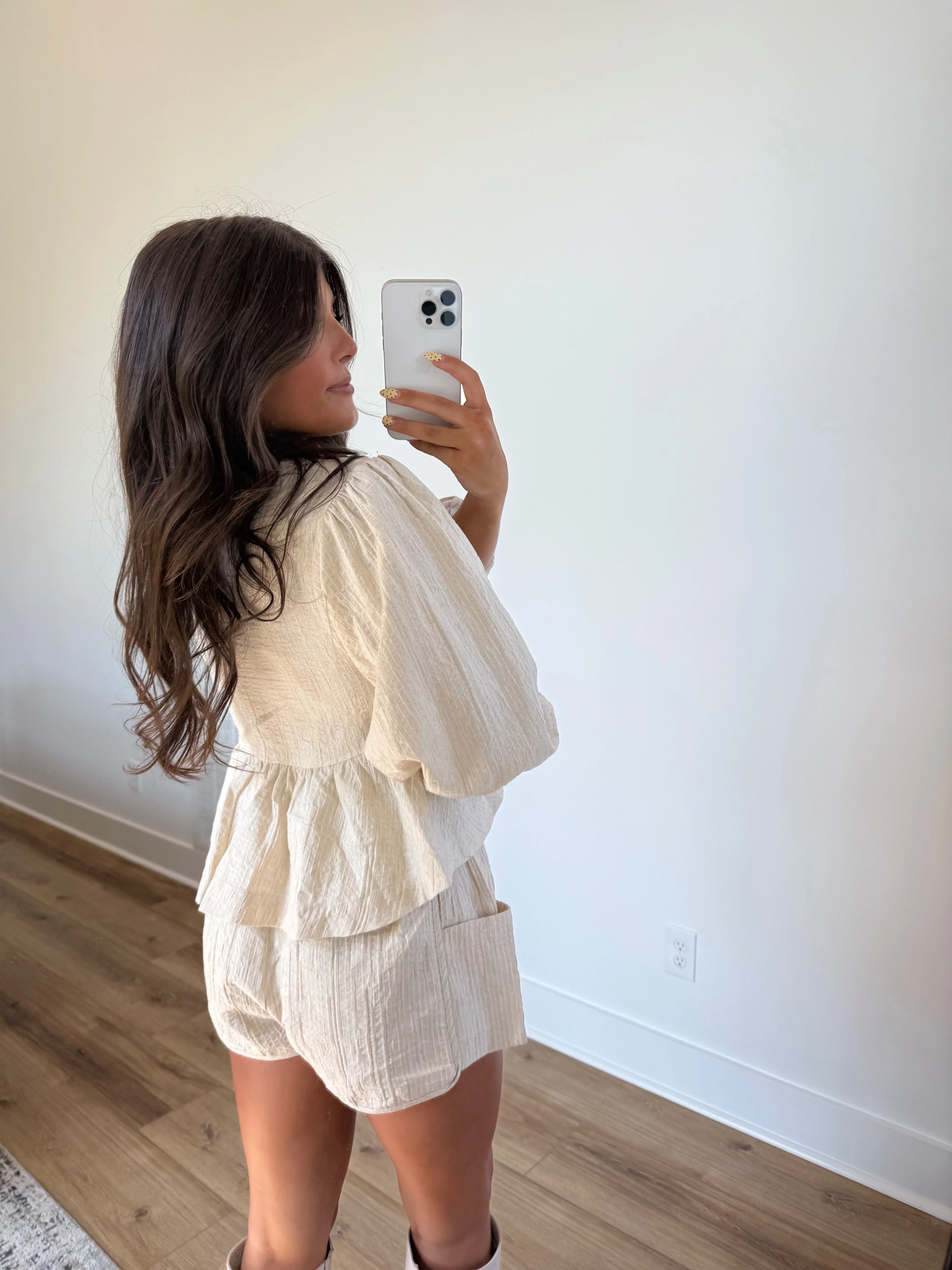 Cream Peplum Set - Image 7