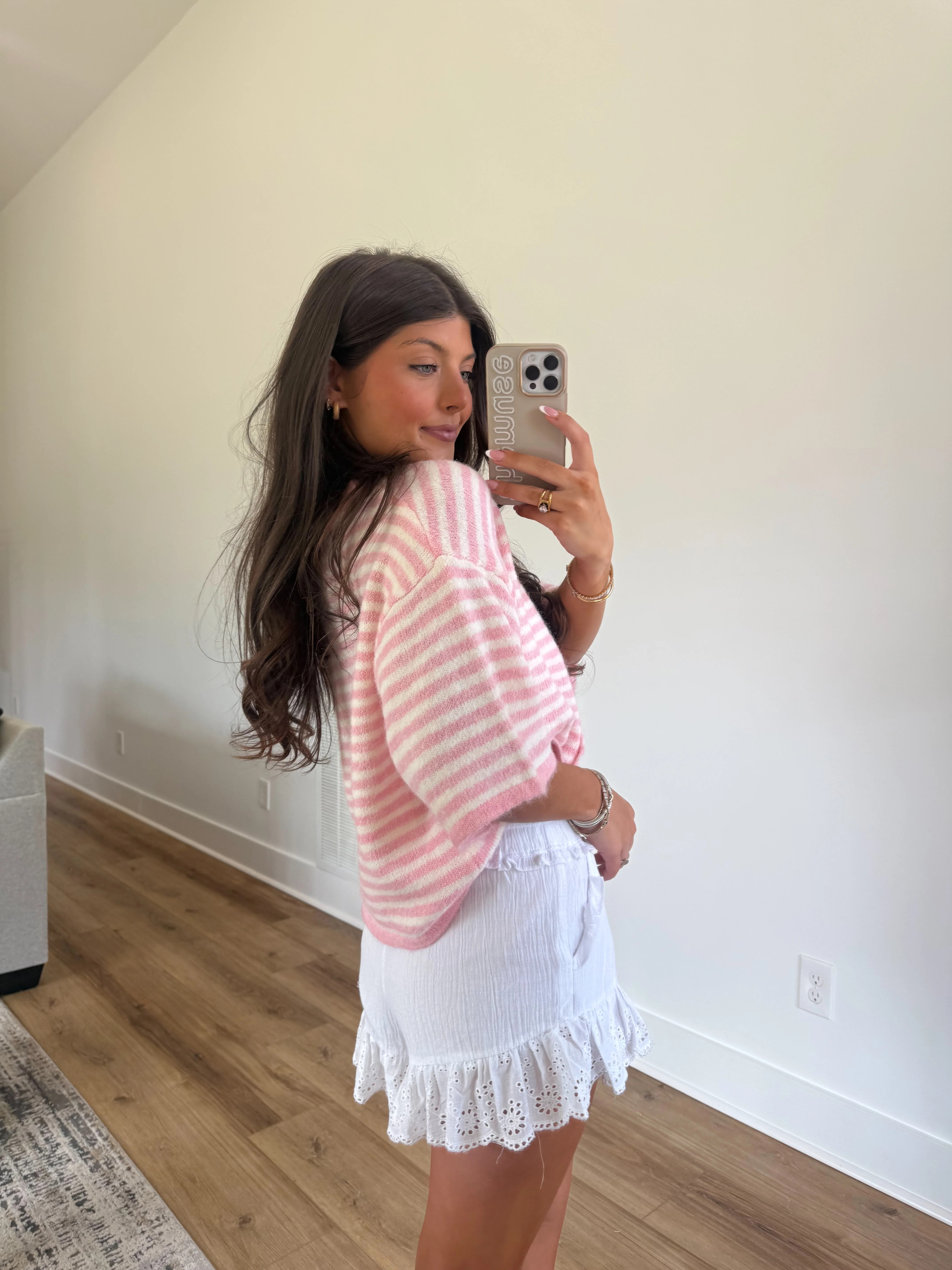 Cream Ruffle Shorts - Image 4