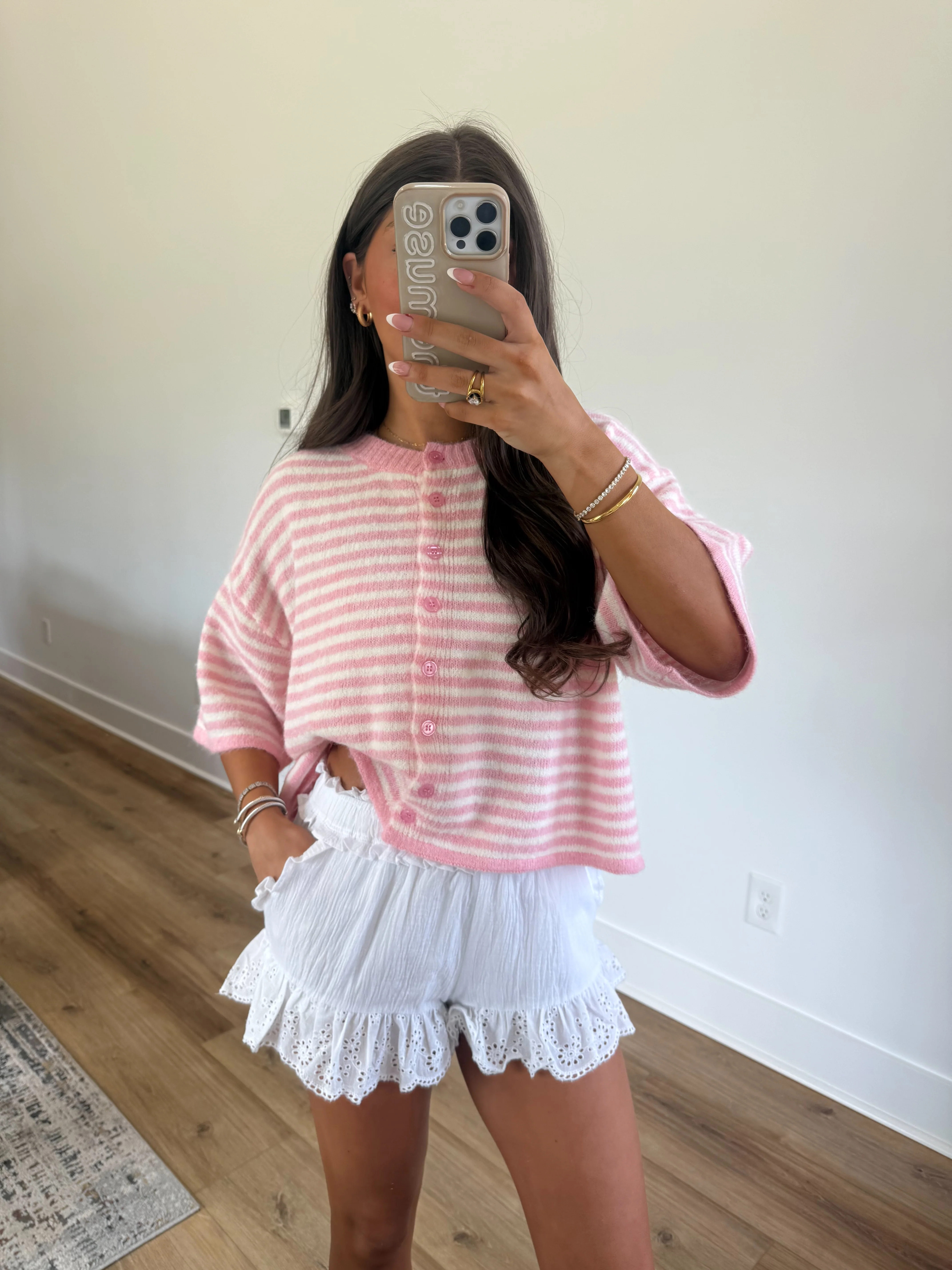 Cream Ruffle Shorts - Image 6