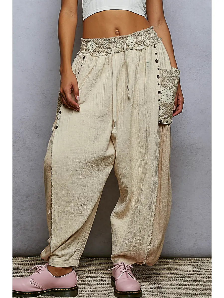 Cream Studded Joggers (Restock) - Image 13