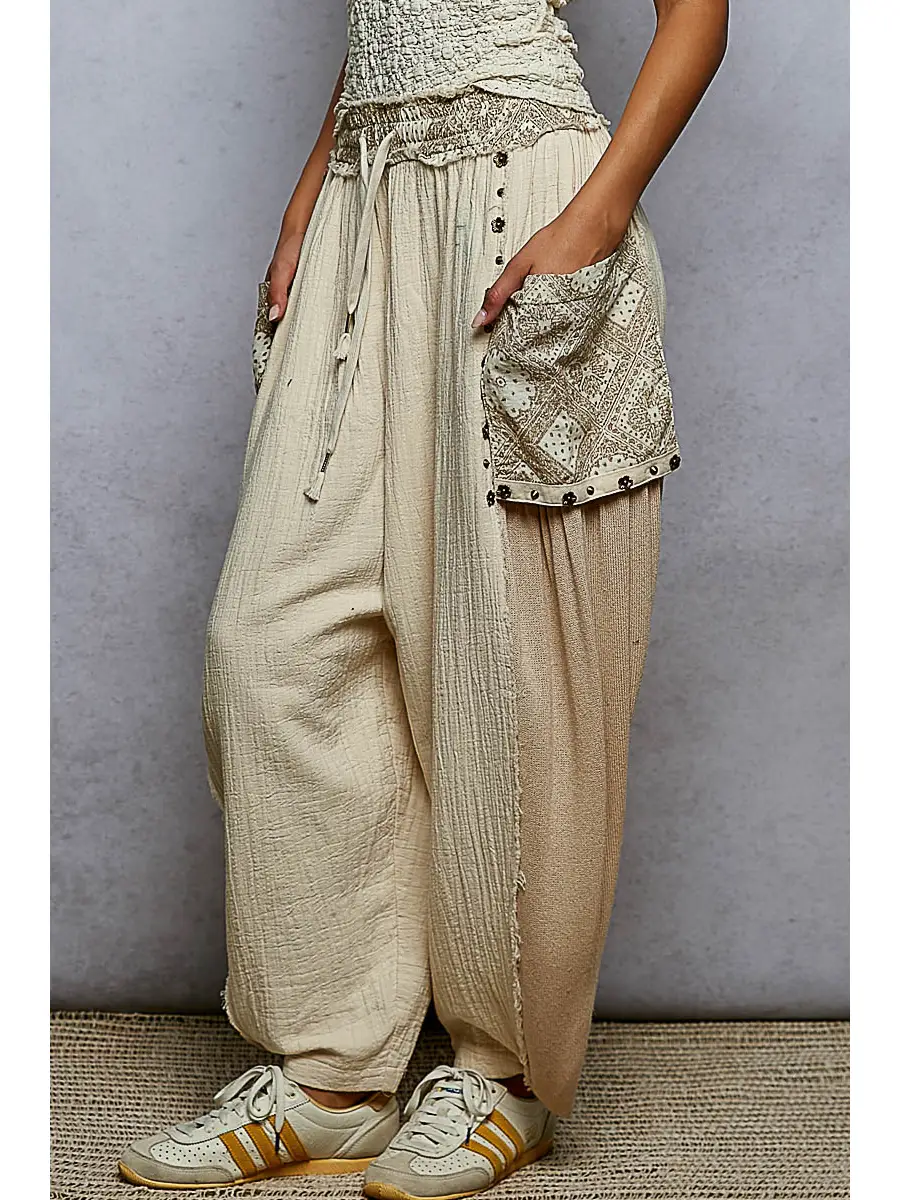 Cream Studded Joggers (Restock) - Image 14