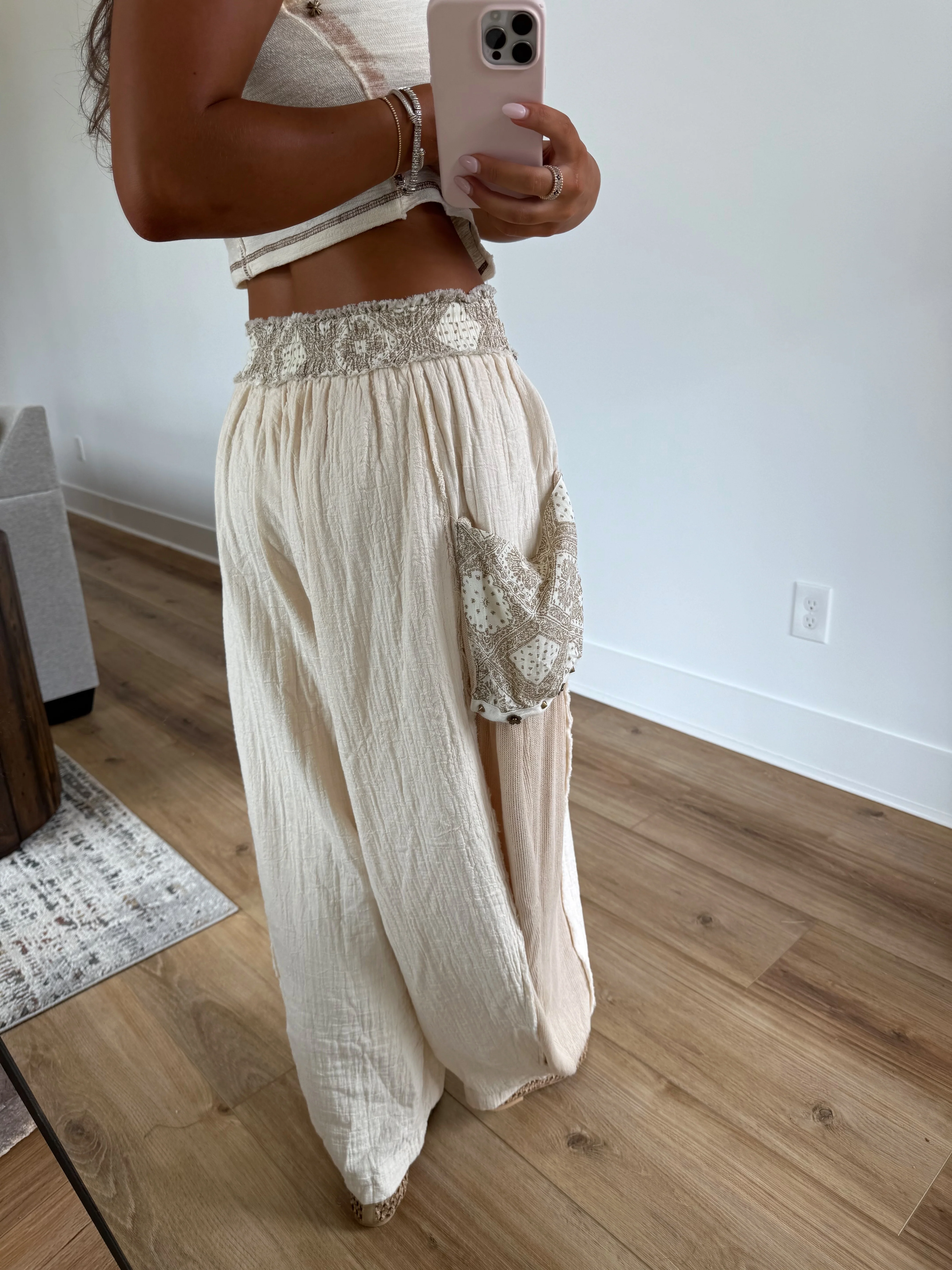 Cream Studded Joggers (Restock) - Image 3