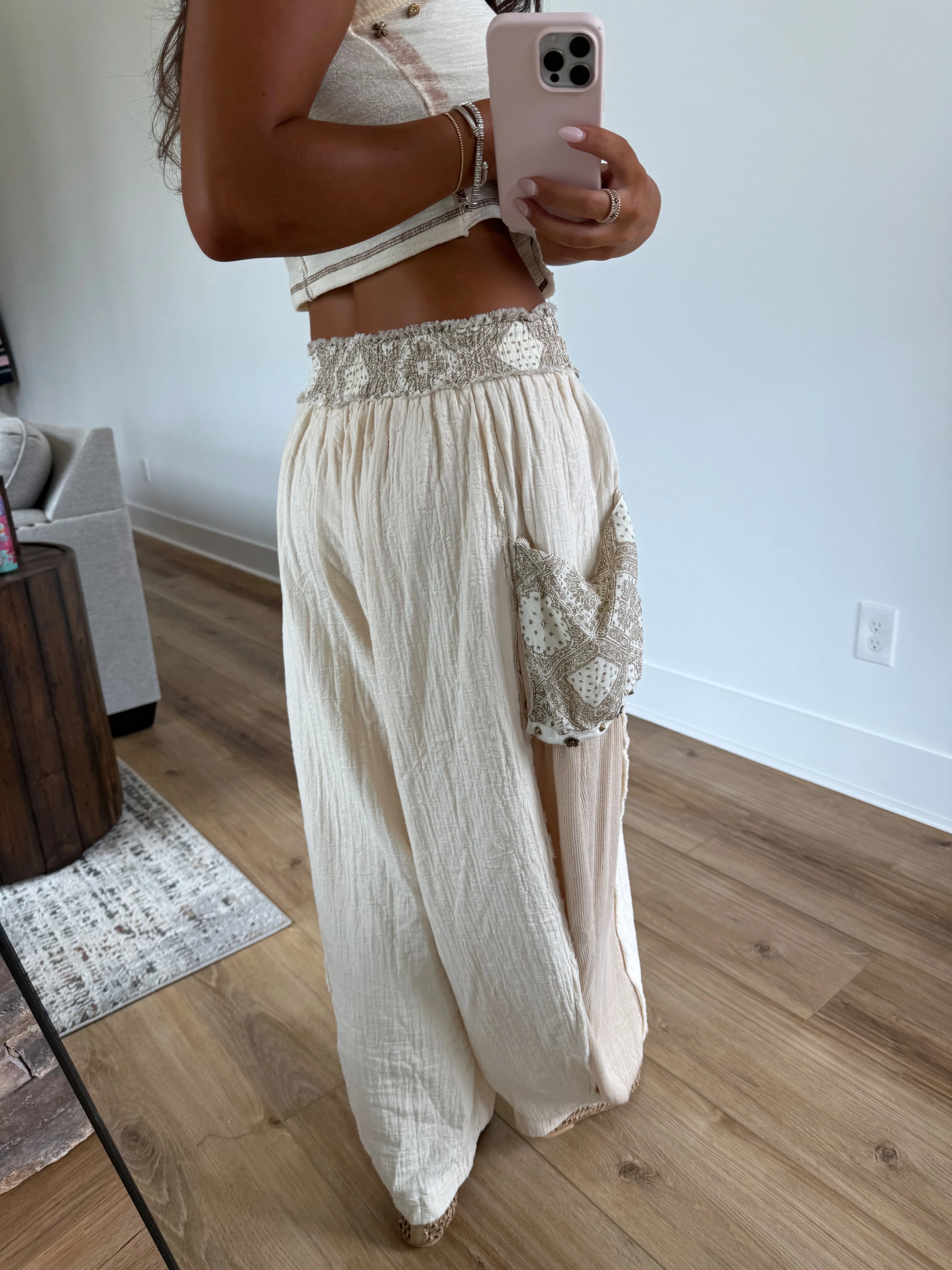 Cream Studded Joggers (Restock) - Image 8