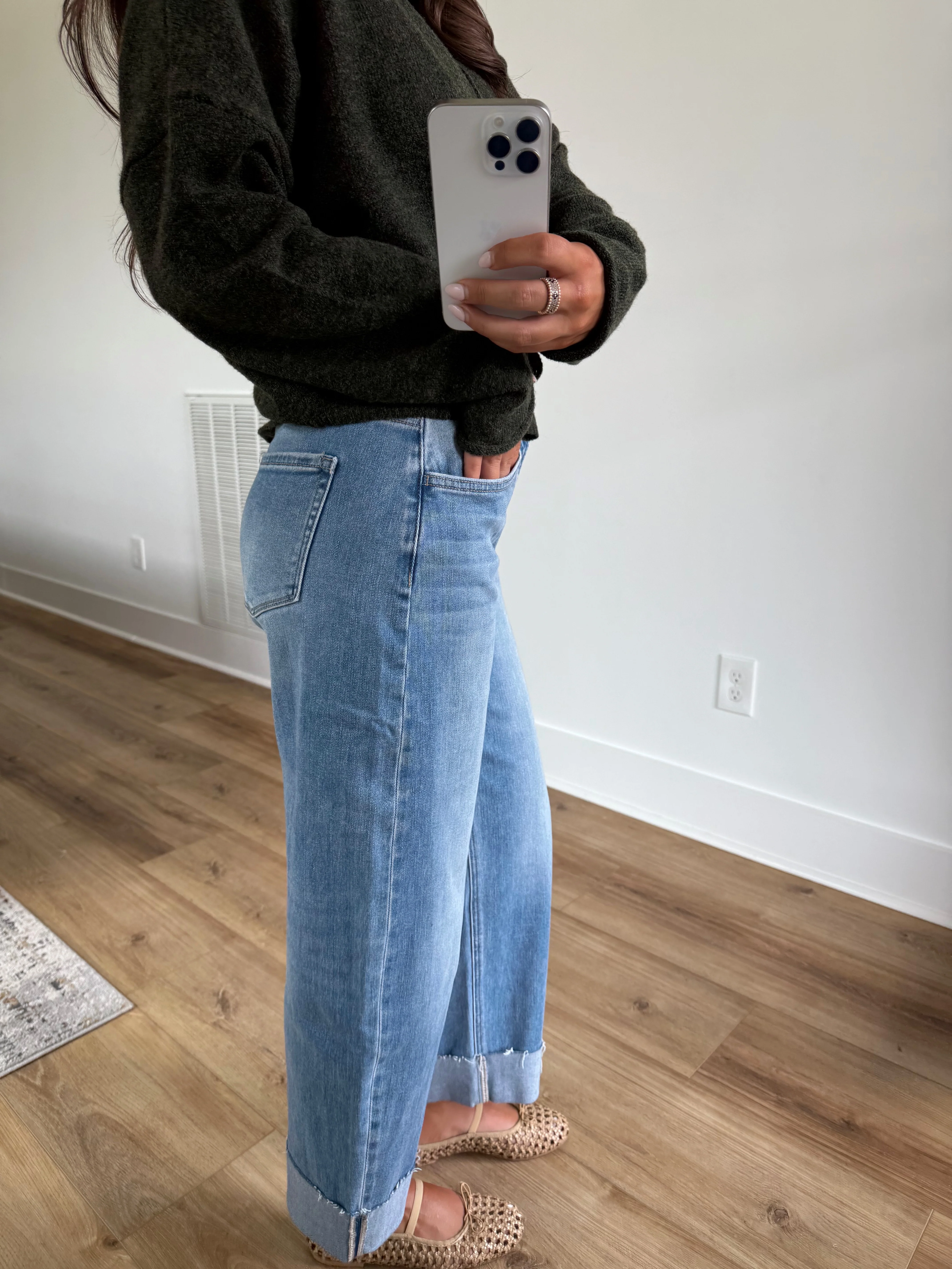 Cuffed Barrel Jeans - Image 2