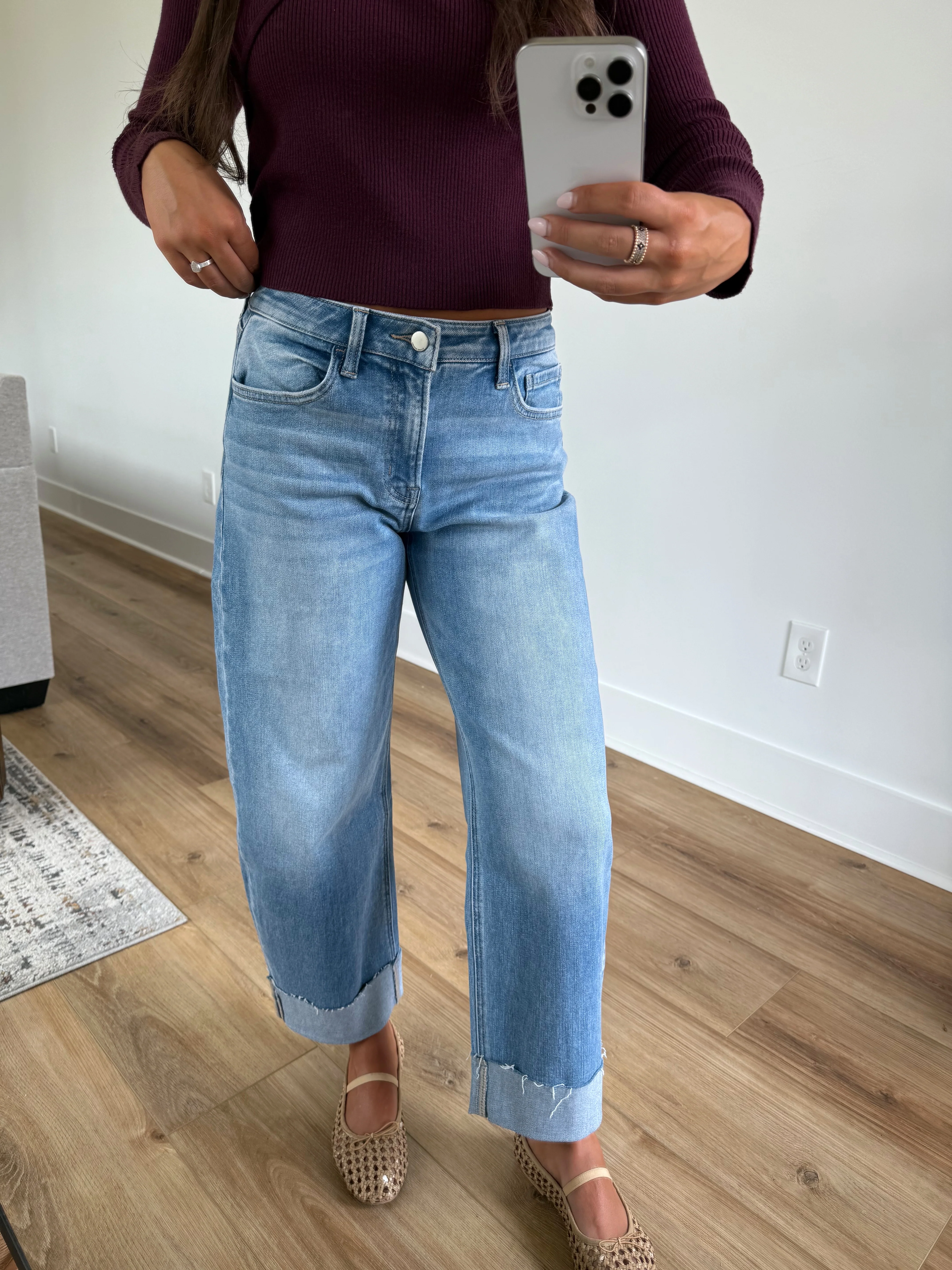 Cuffed Barrel Jeans - Image 5