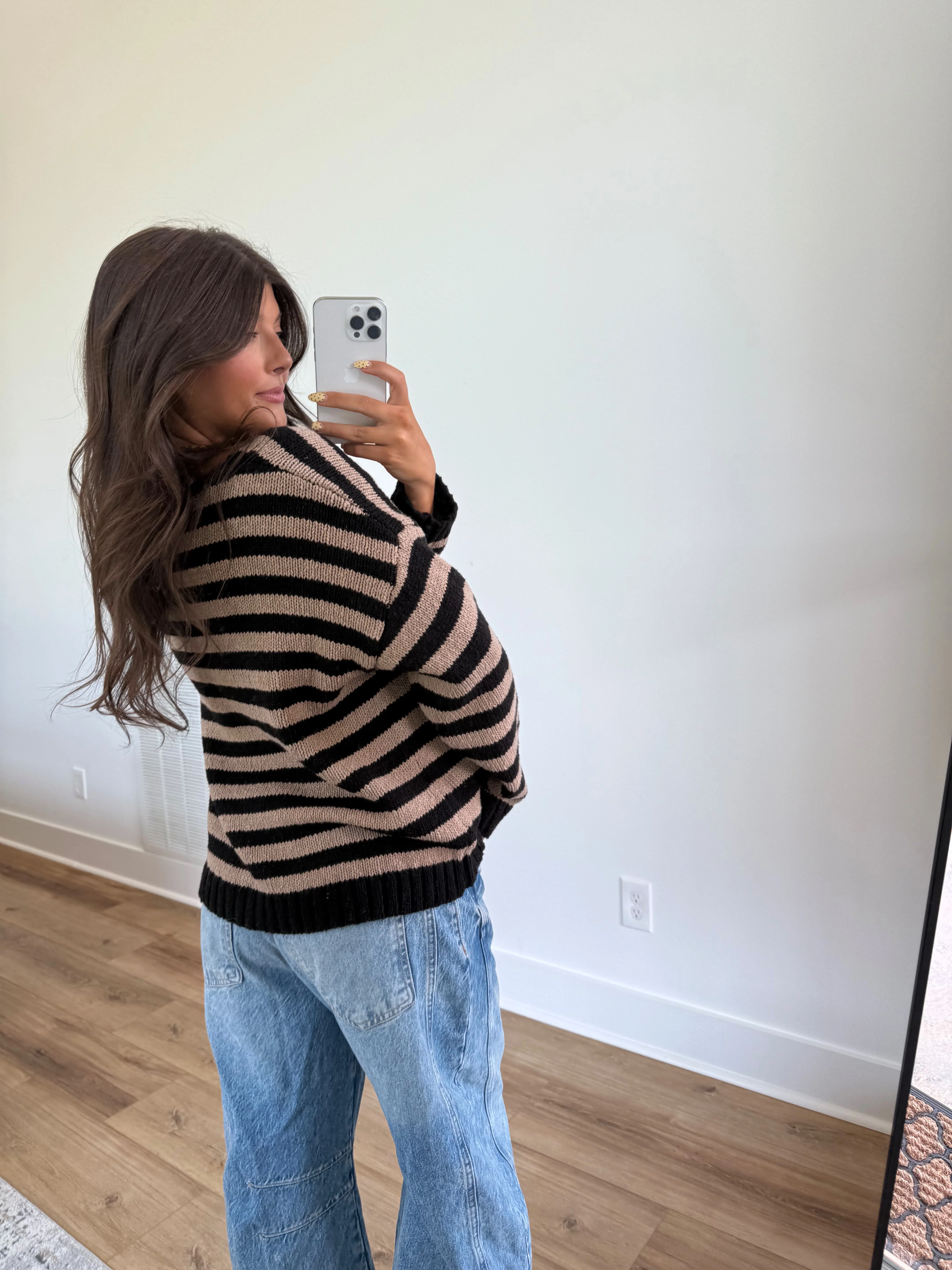 Dallas Stripe Sweater (Brown/Black) - Image 5