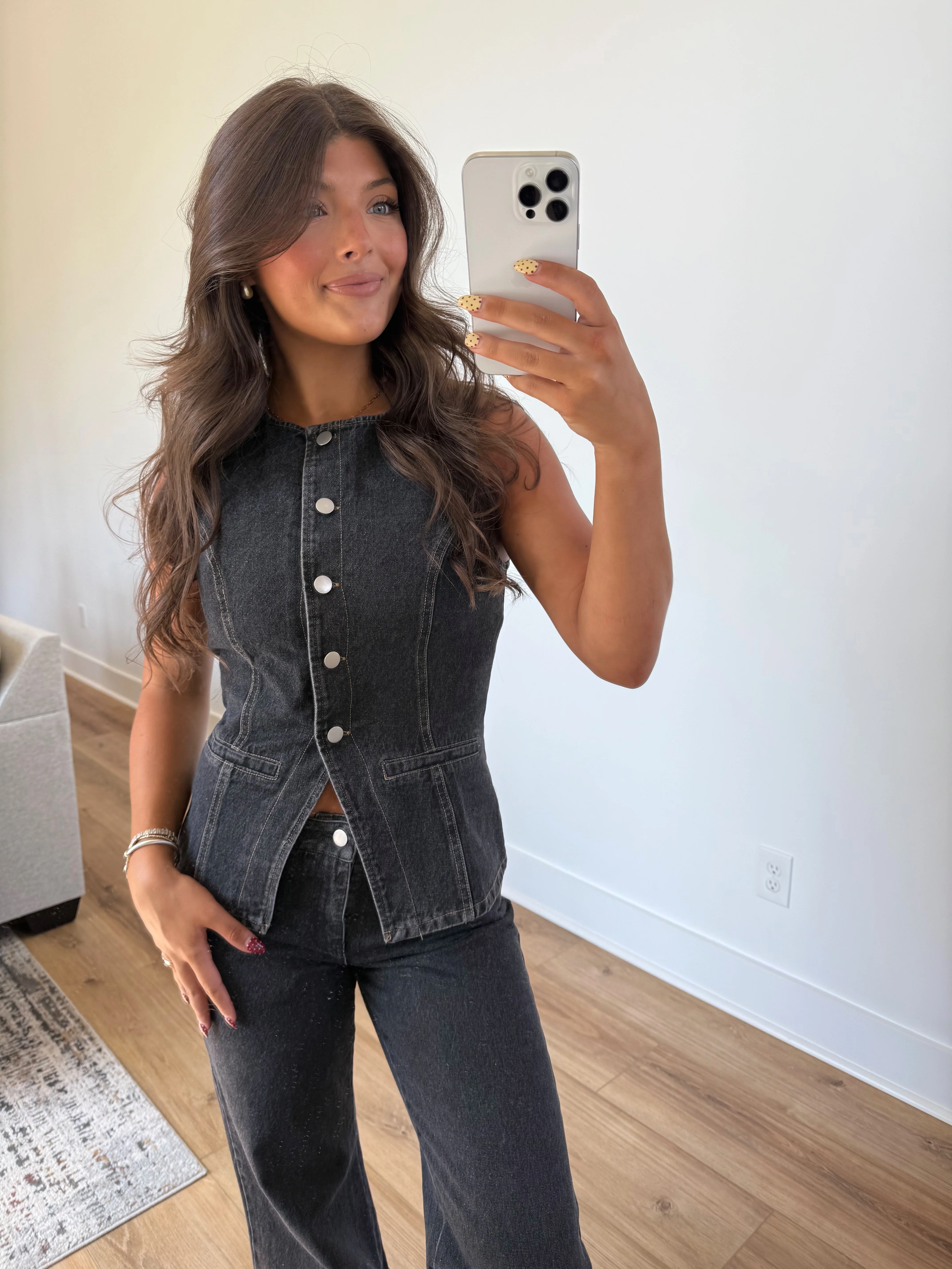 Dark Denim Low Waisted Set - Image 2