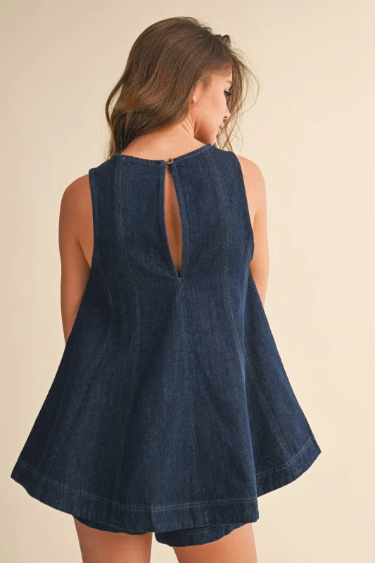 Dark Denim Shorts Set - Image 10