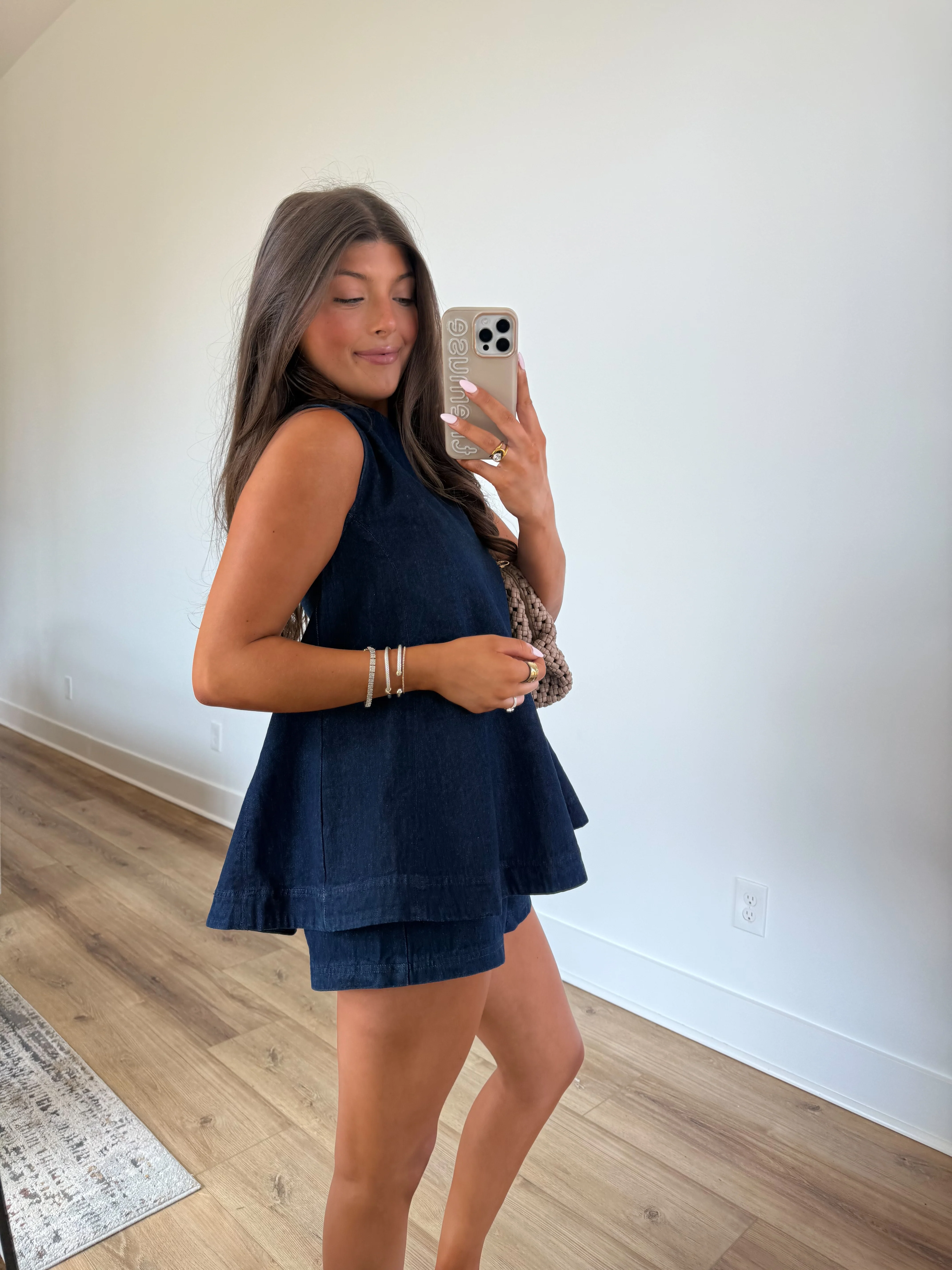 Dark Denim Shorts Set - Image 4