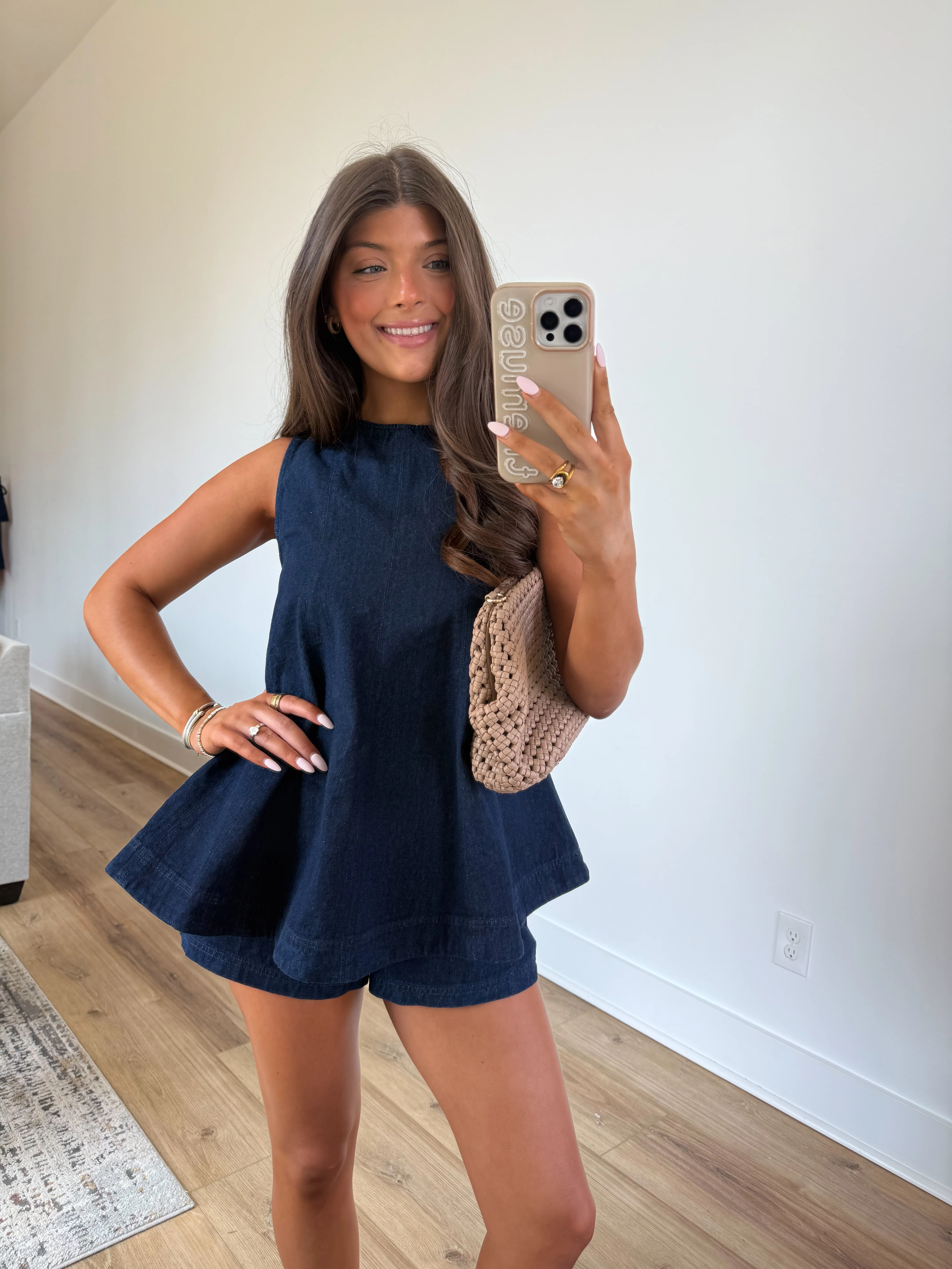 Dark Denim Shorts Set - Image 6