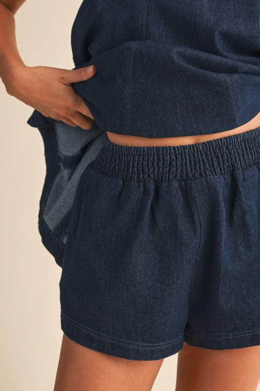 Dark Denim Shorts Set - Image 9