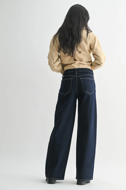 Dark Denim Straight Leg Jeans - Image 7