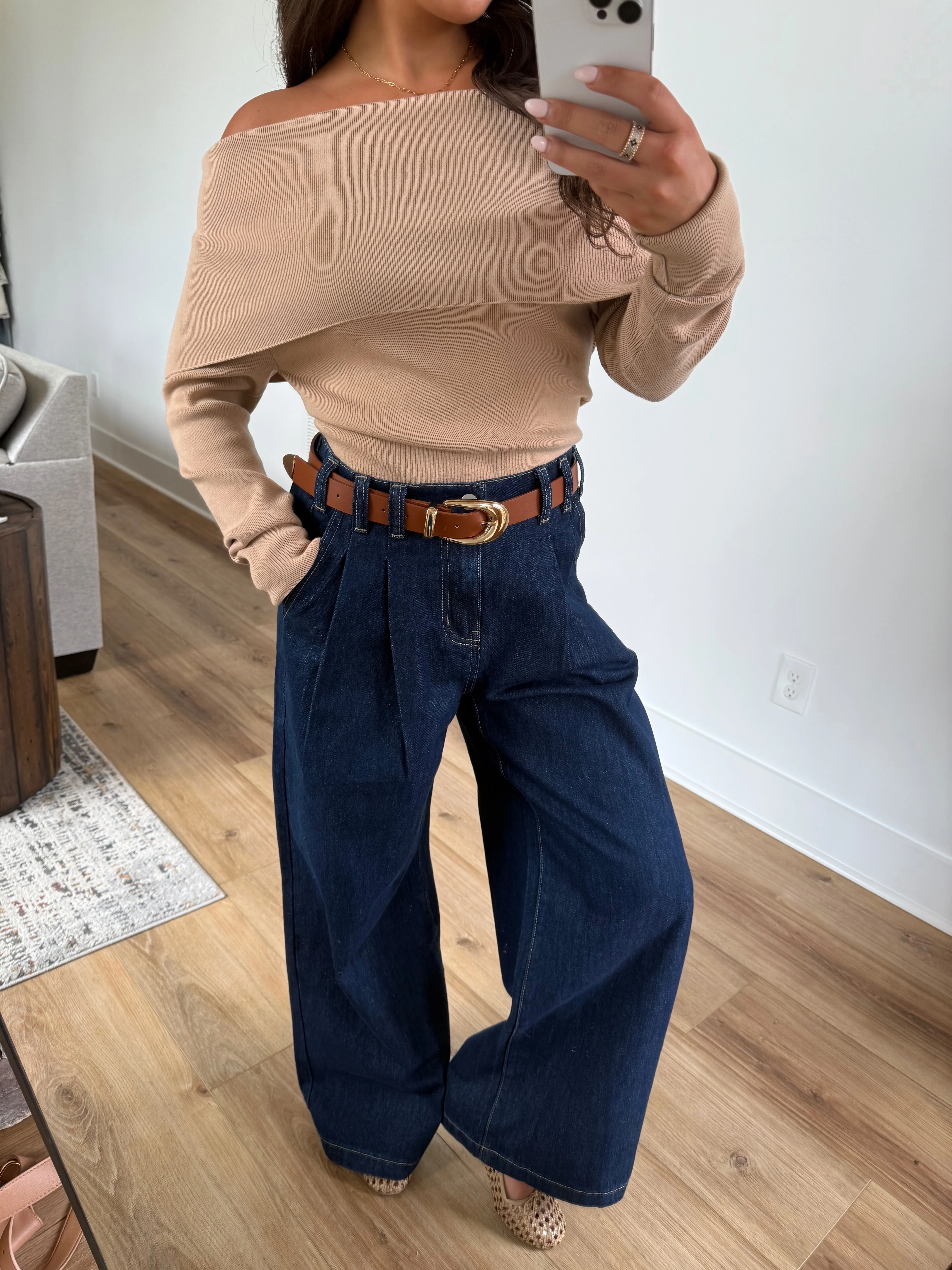 Dark Denim Wide Leg Pant - Image 4
