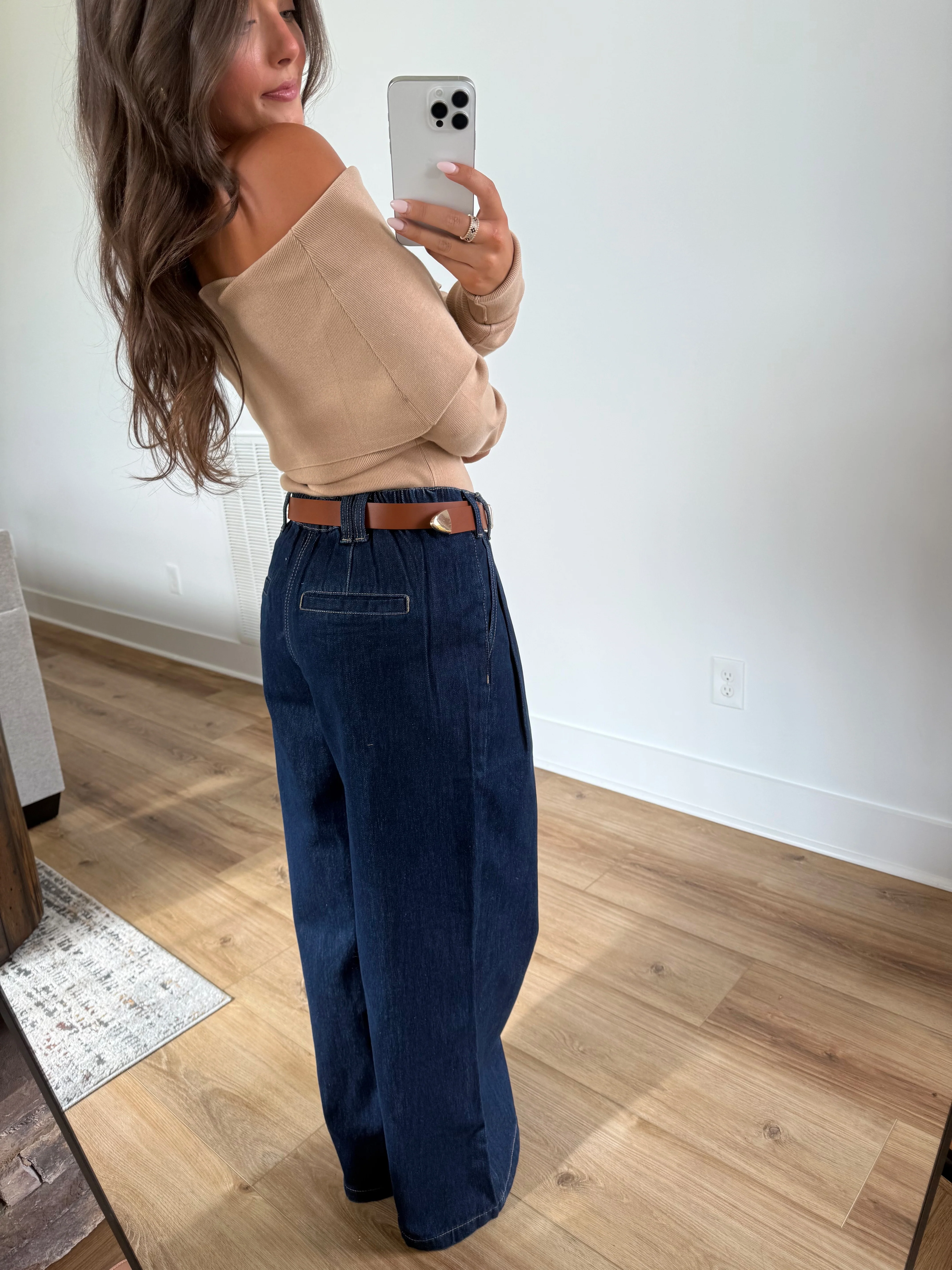 Dark Denim Wide Leg Pant - Image 5