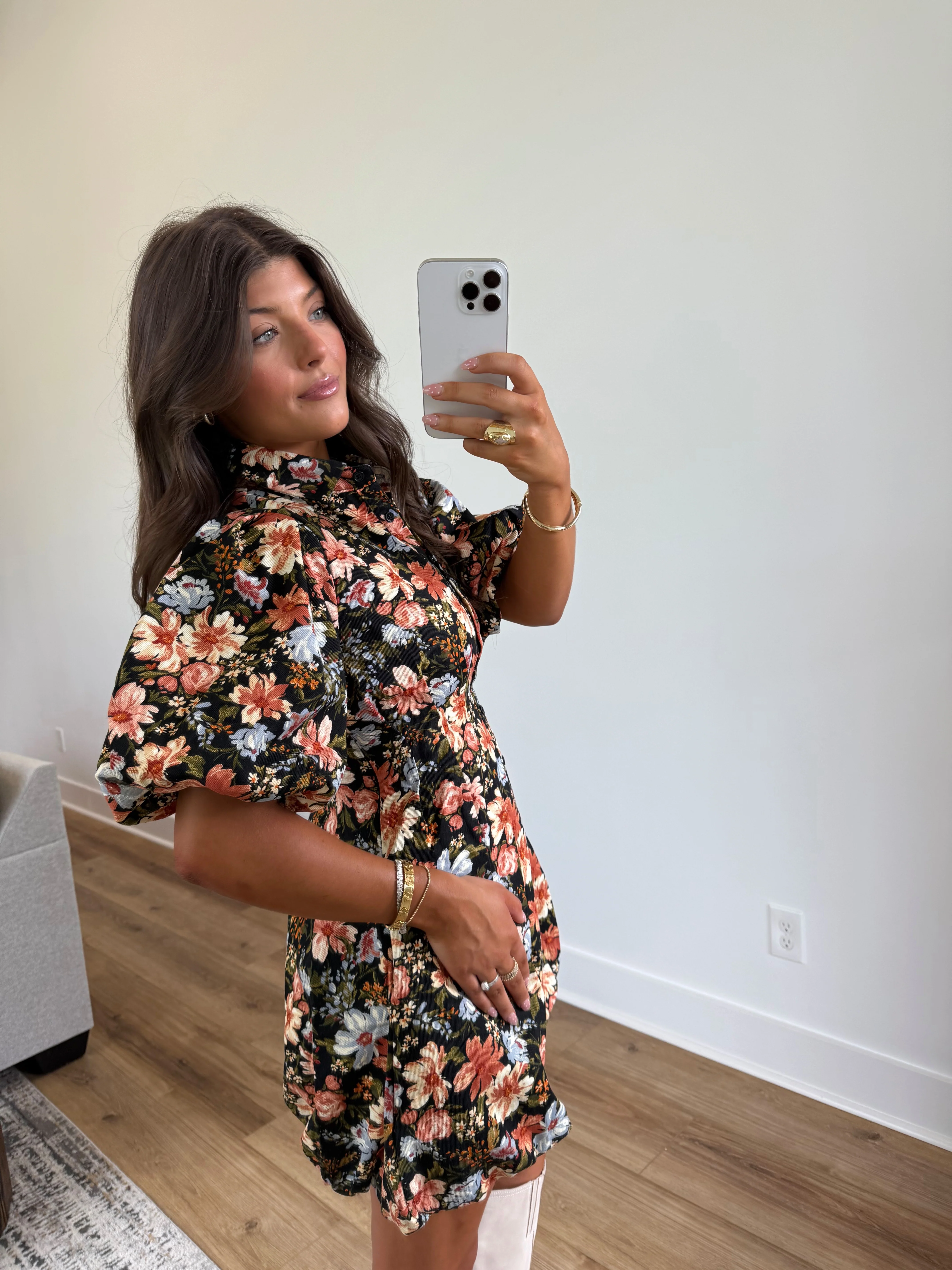 Dela Fall Flowers Bubble Dress - Image 3