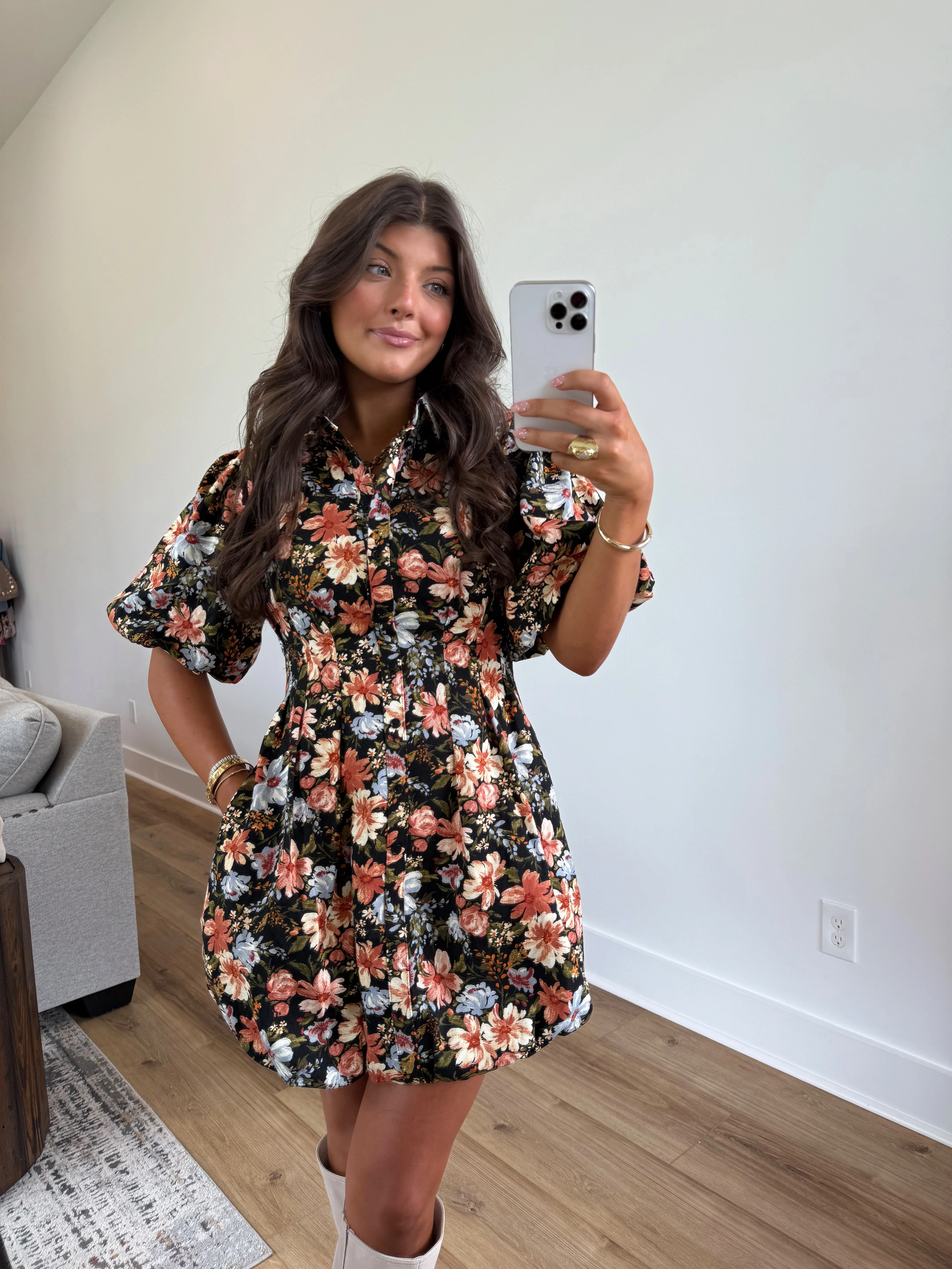 Dela Fall Flowers Bubble Dress - Image 7