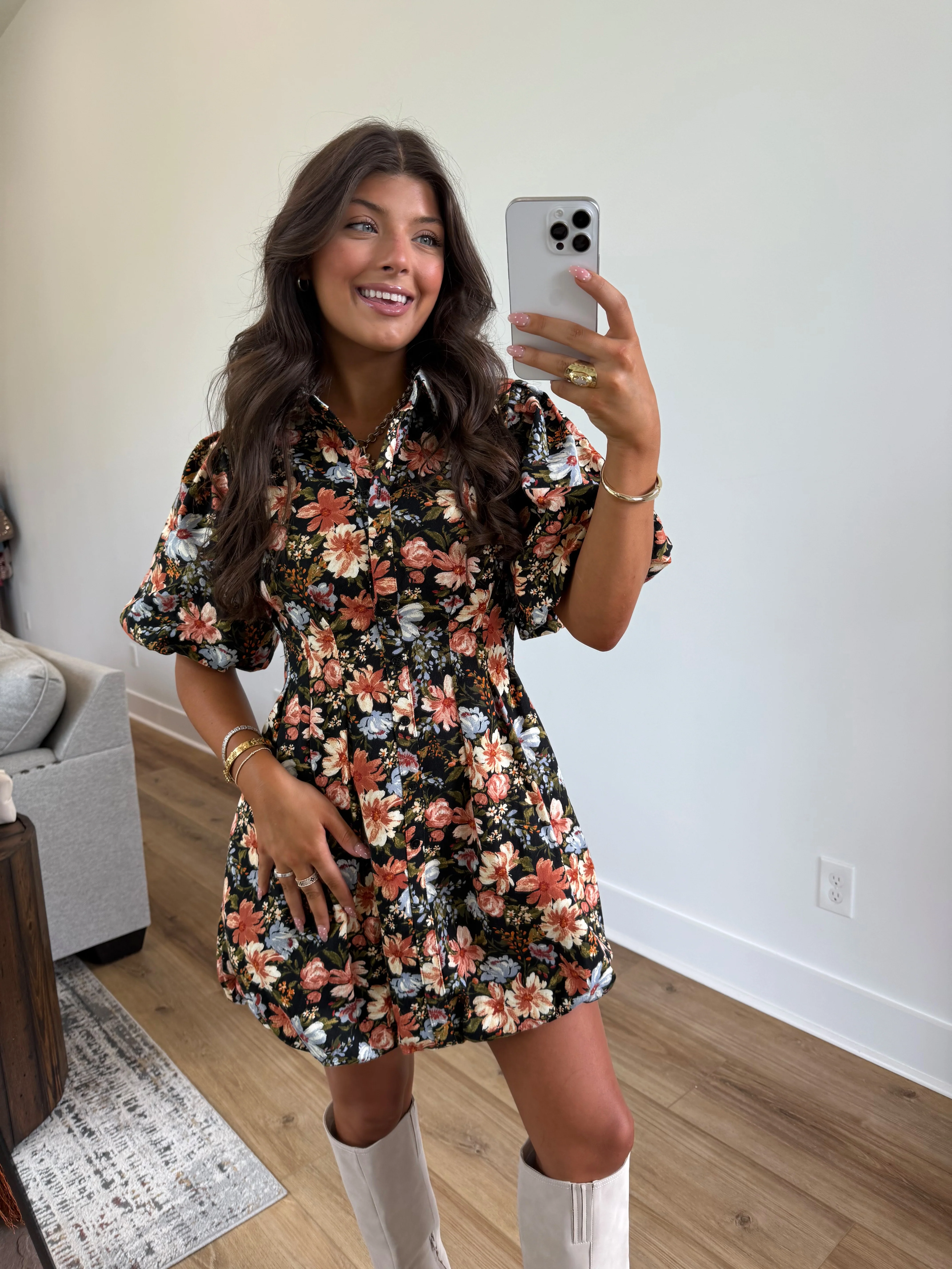 Dela Fall Flowers Bubble Dress - Image 8