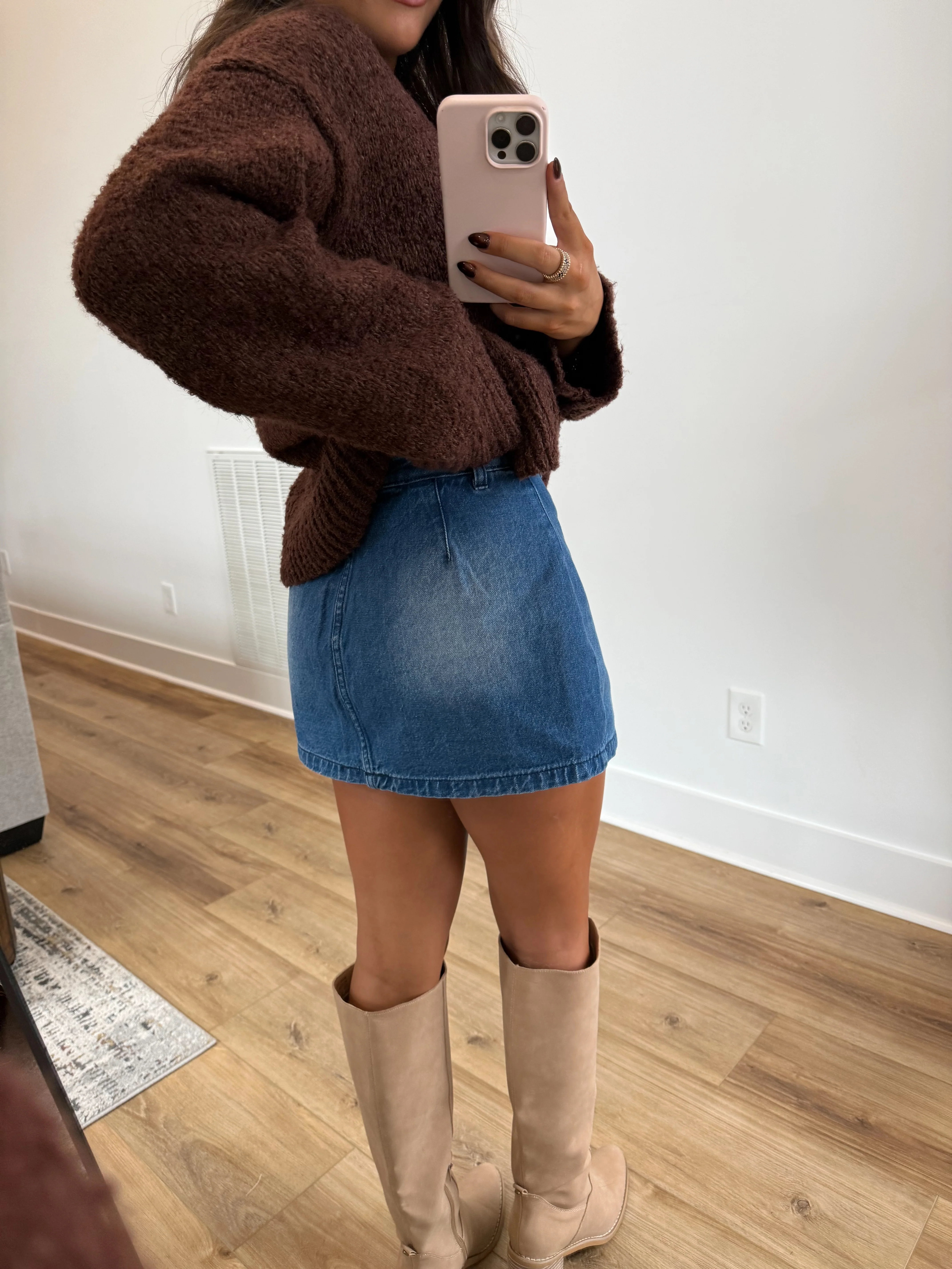 Denim Barrel Jean Skort - Image 4
