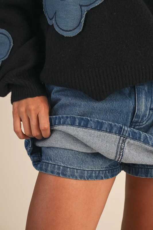 Denim Barrel Jean Skort - Image 7