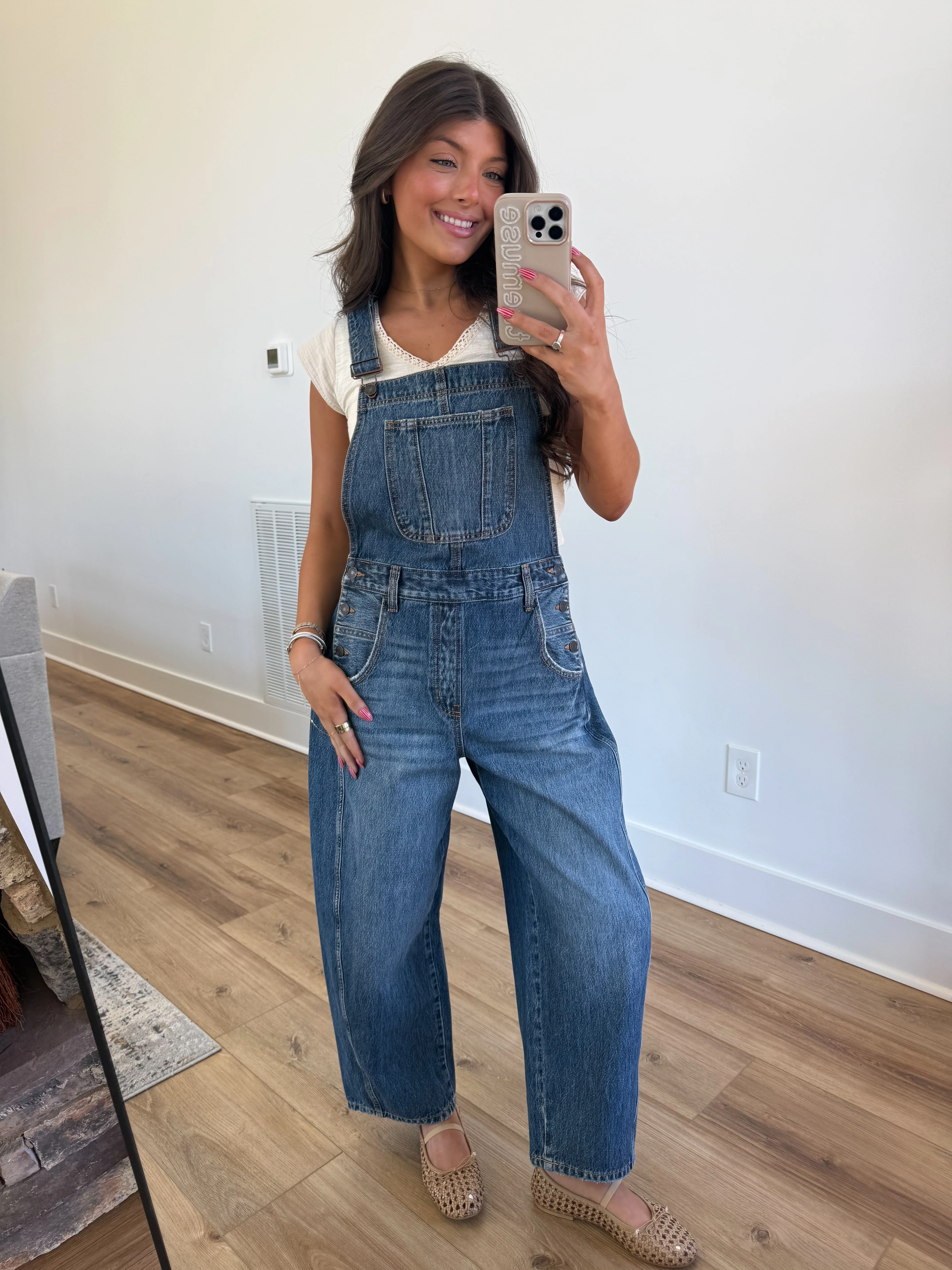 Denim Barrel Overalls - Image 3