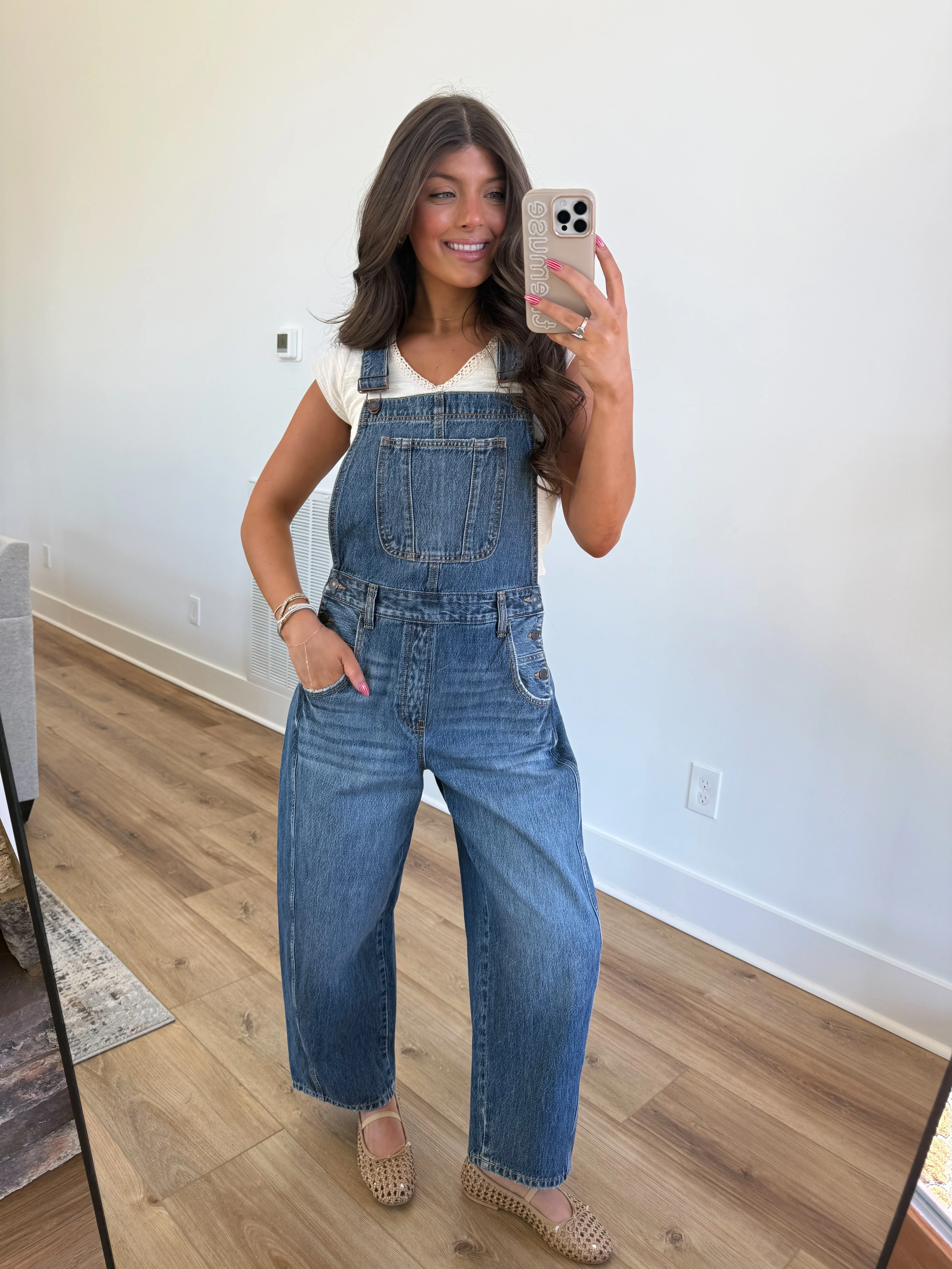 Denim Barrel Overalls - Image 5