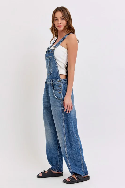 Denim Barrel Overalls - Image 8