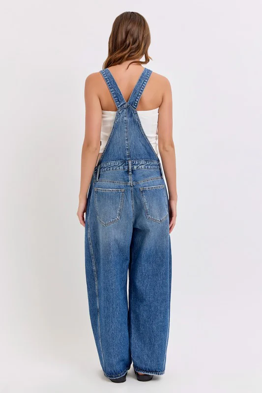 Denim Barrel Overalls - Image 9