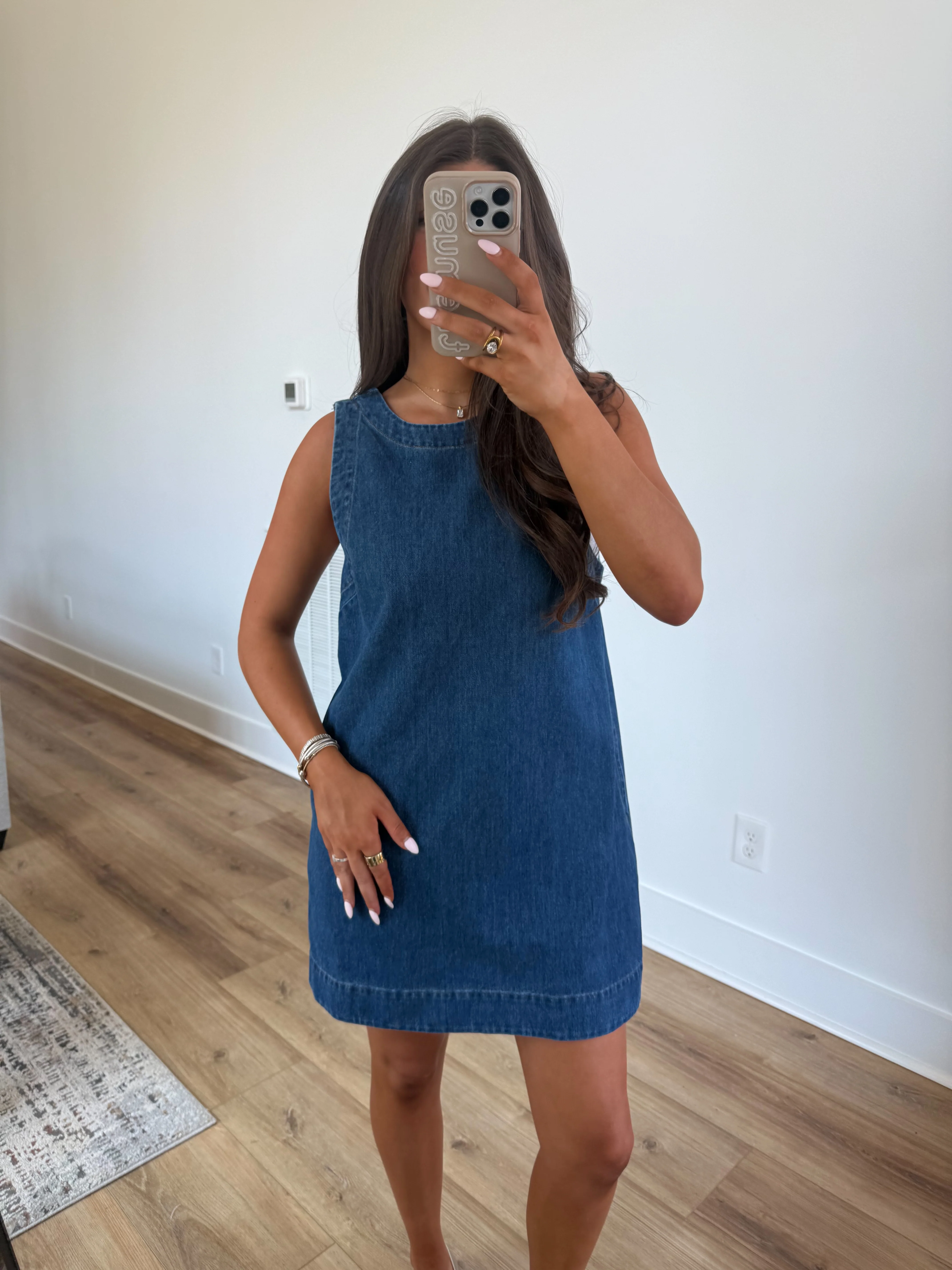 Denim Shift Dress - Image 2