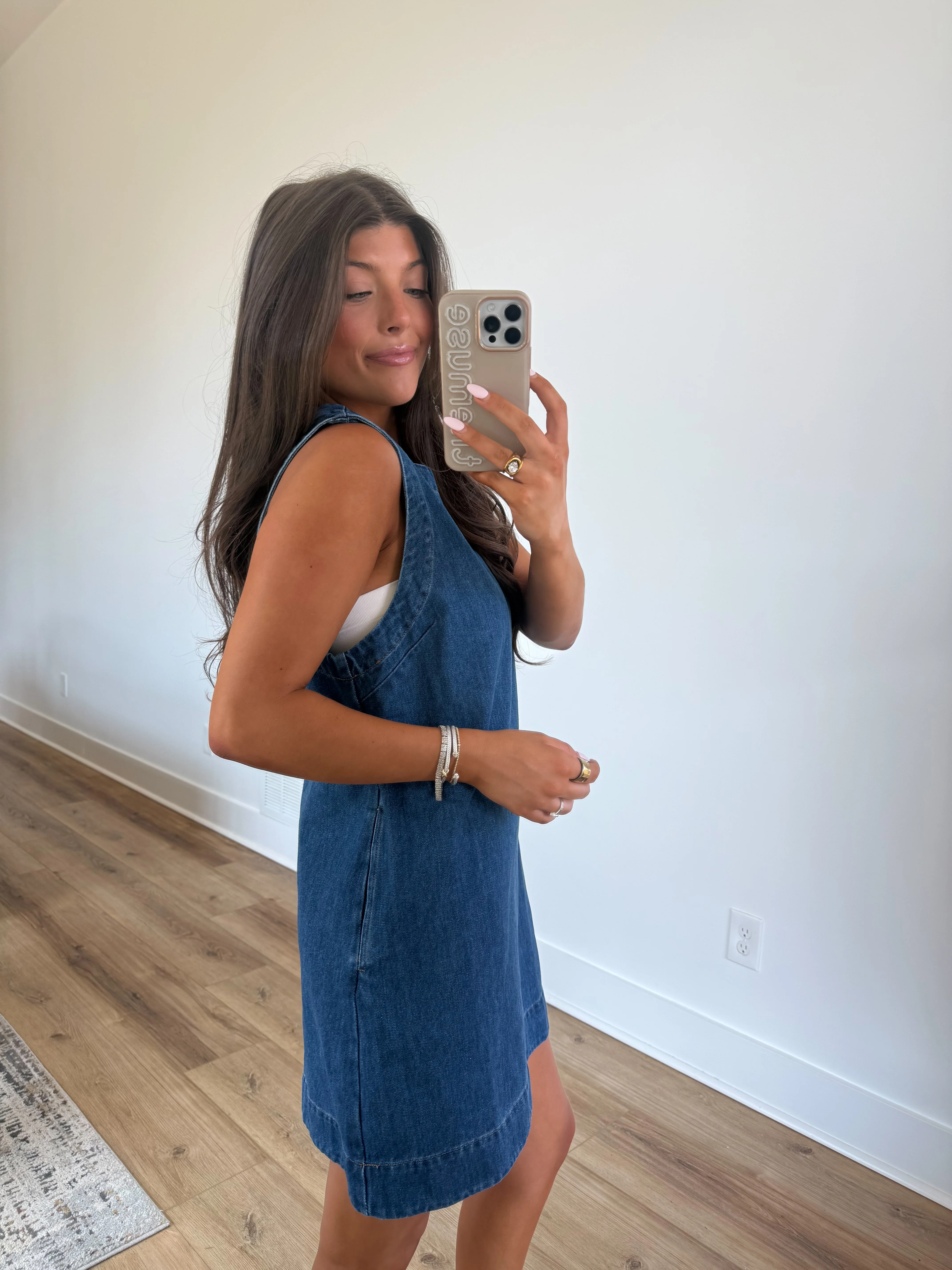 Denim Shift Dress - Image 5