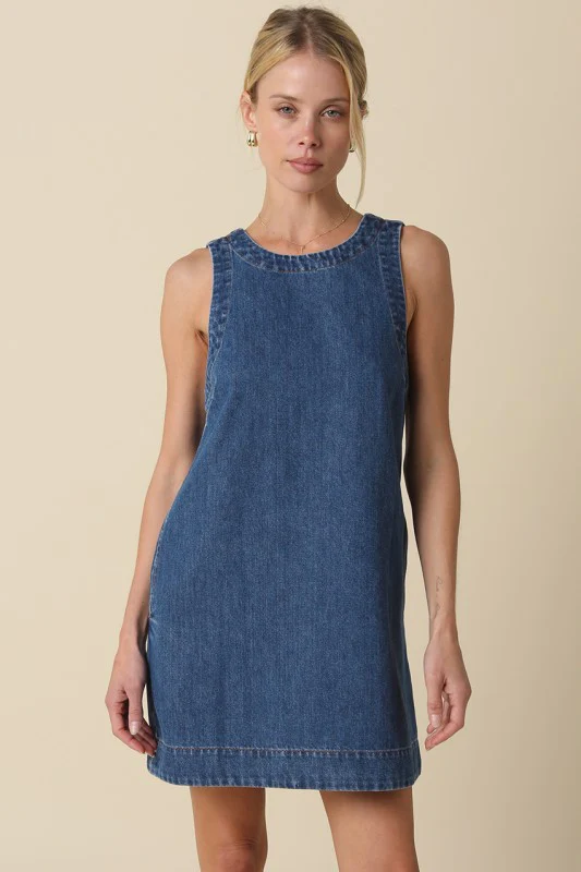 Denim Shift Dress - Image 6