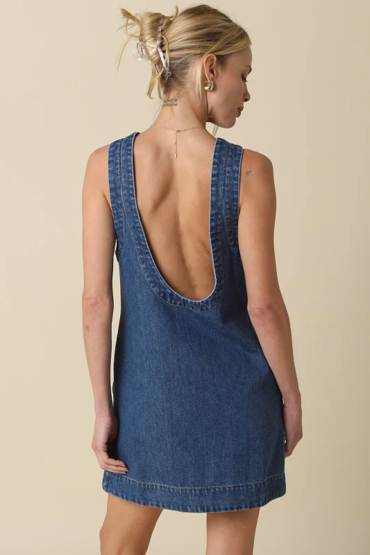 Denim Shift Dress - Image 7