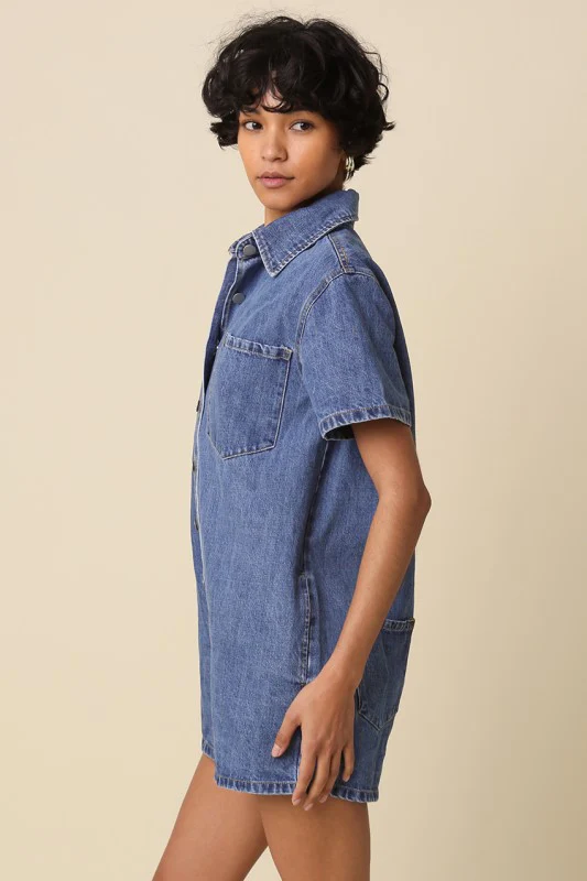 Denim T-Shirt Romper - Image 8