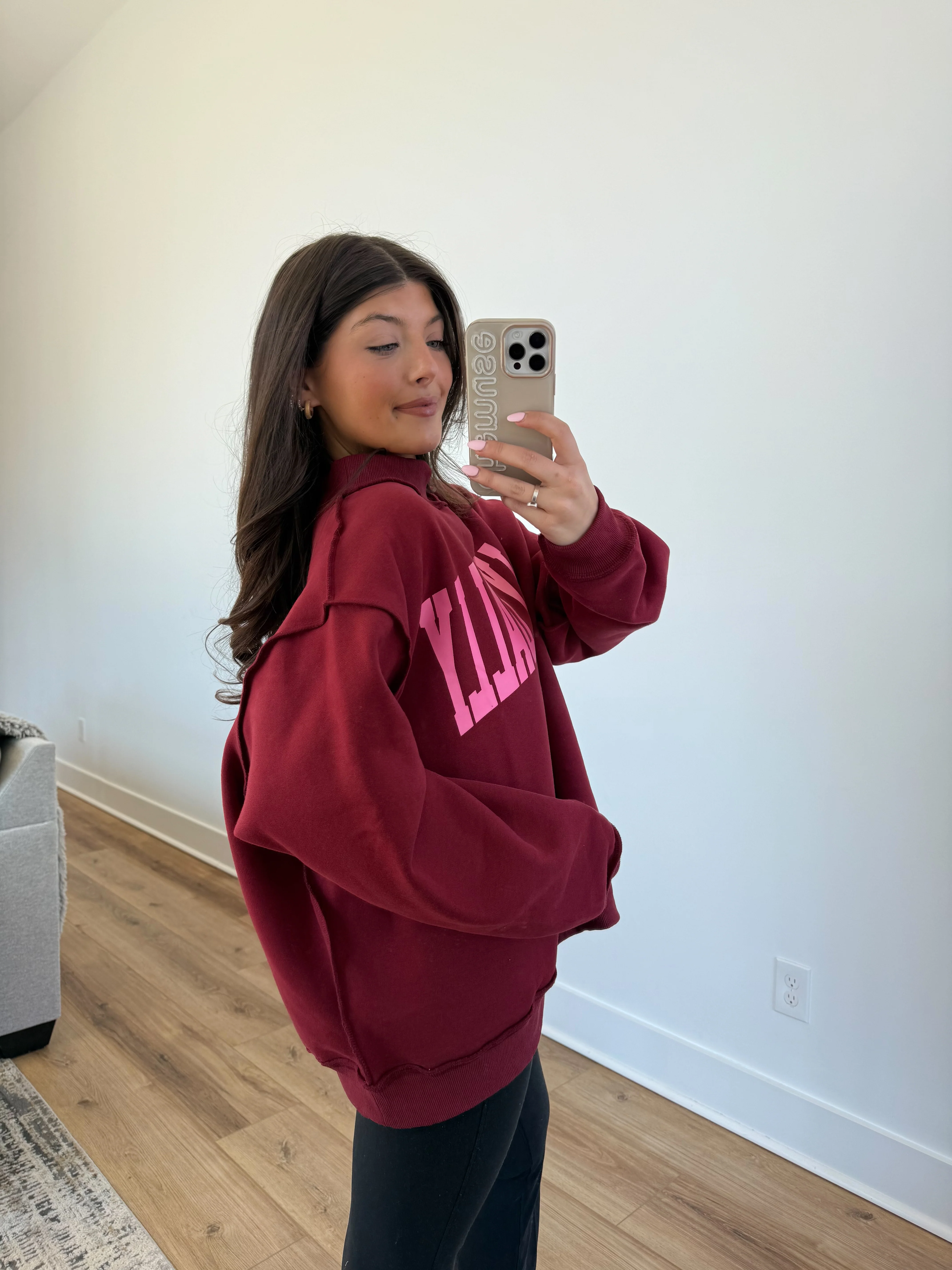Dilly Dally Mockneck (Burgundy) - Image 4