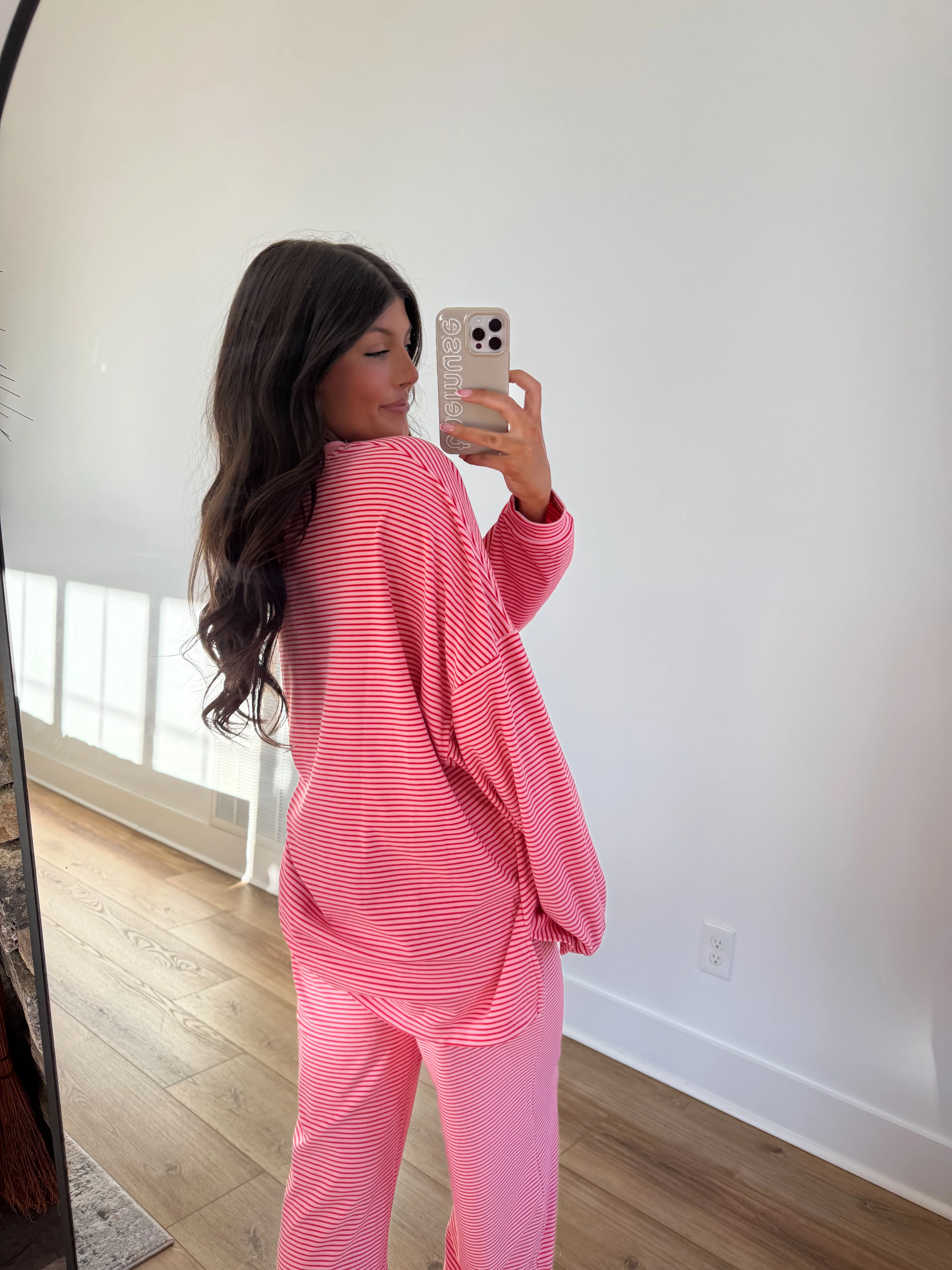 Elsie Fleece Pullover (Red/Pink) - Image 2