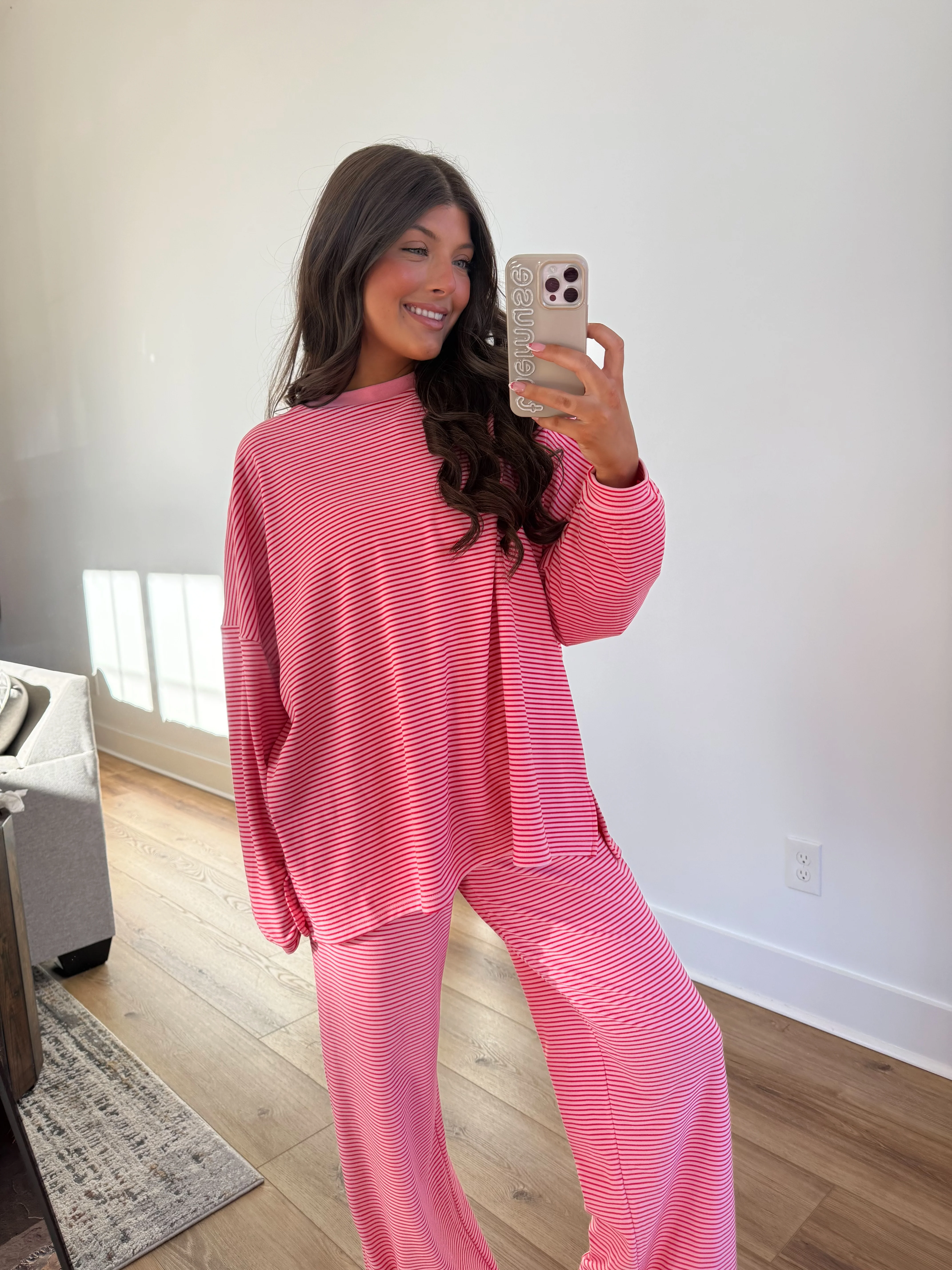 Elsie Fleece Pullover (Red/Pink) - Image 4